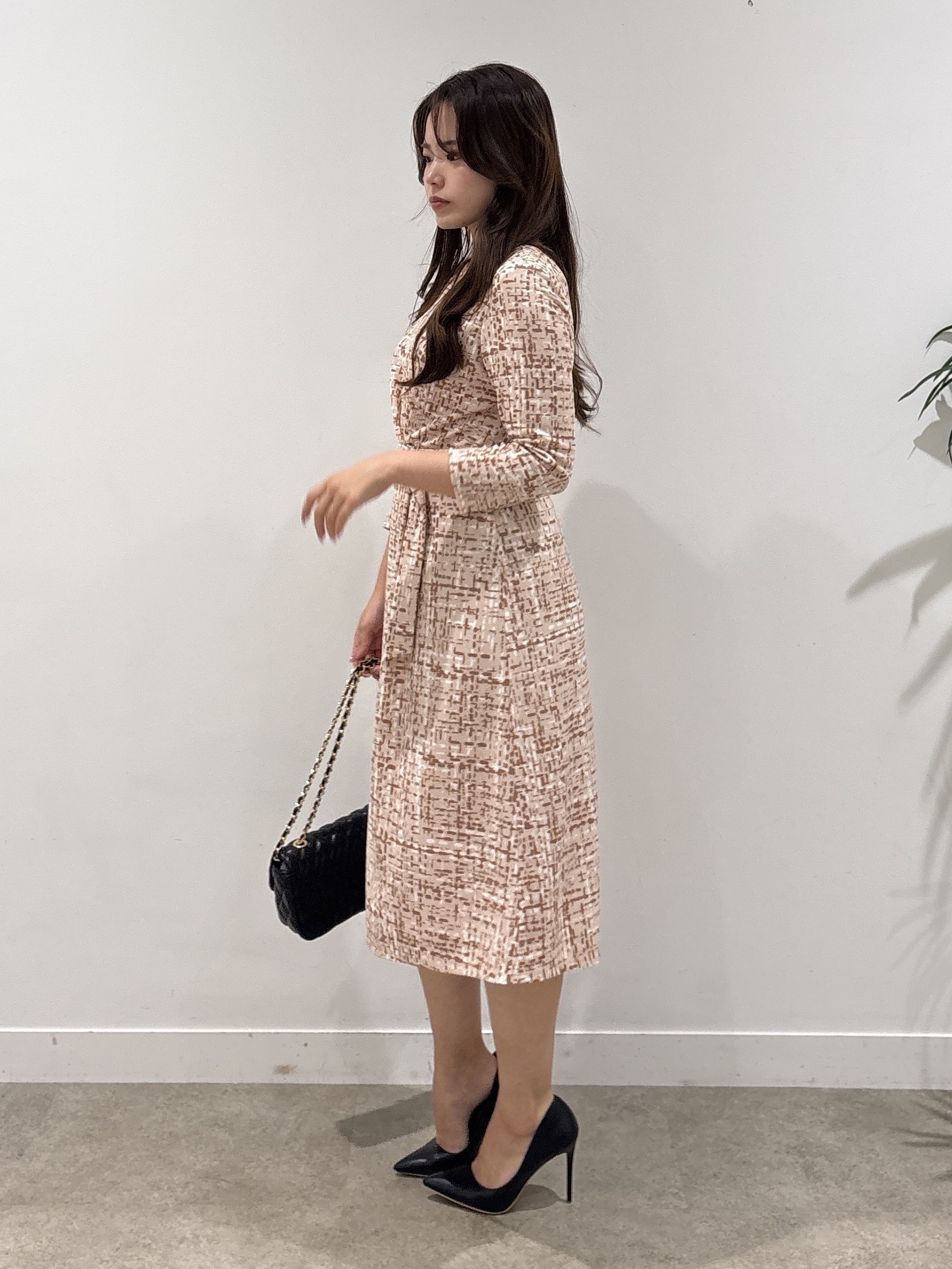 MISAKIさんの「COUP DE CHANCE｜【手洗い可／日本製】ジオメトリックワンピース」を使ったコーディネート