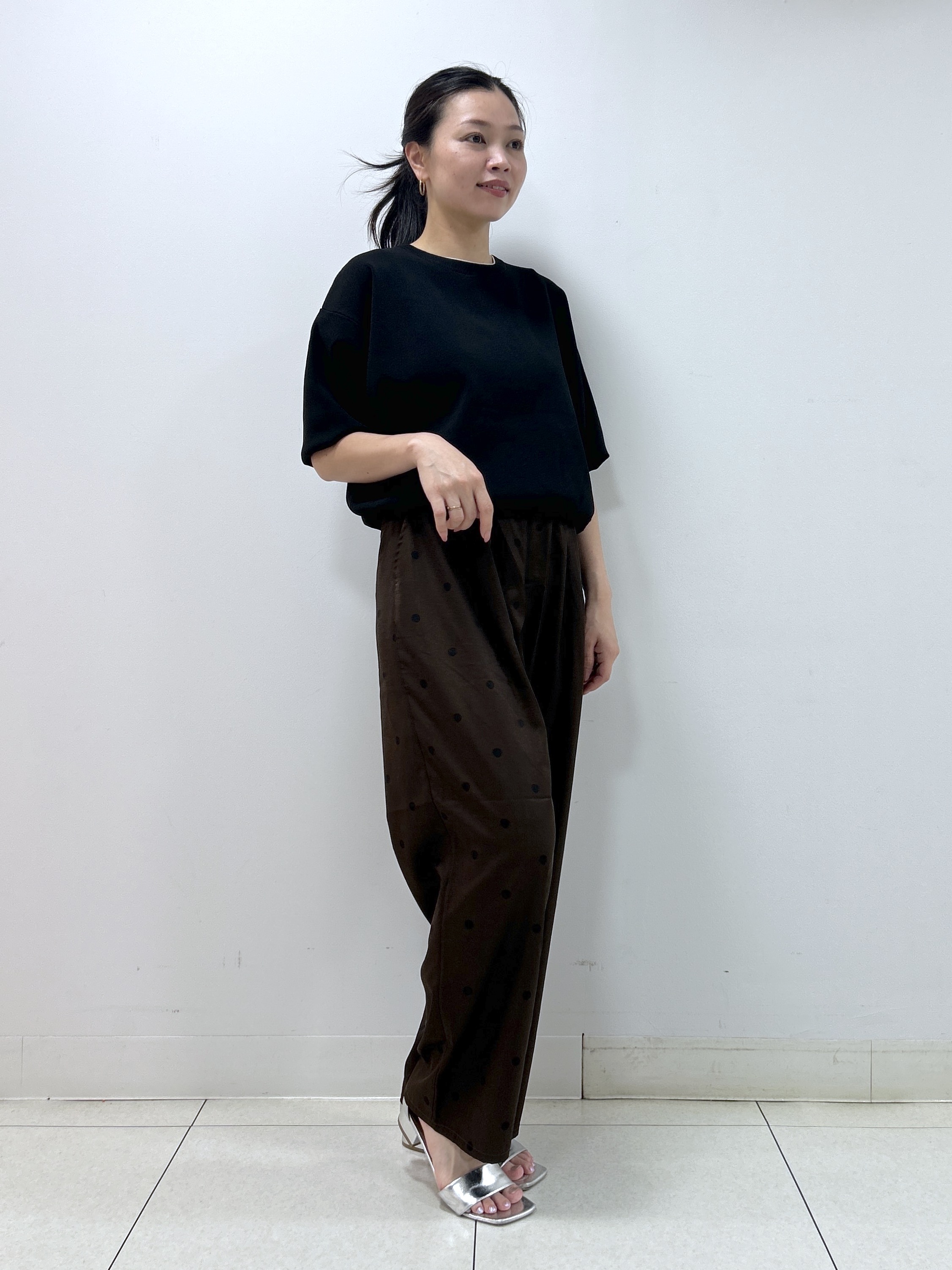 Kaiさんの「Dessin｜【UVカット/洗濯機OK】6分袖配色ニット」を使ったコーディネート