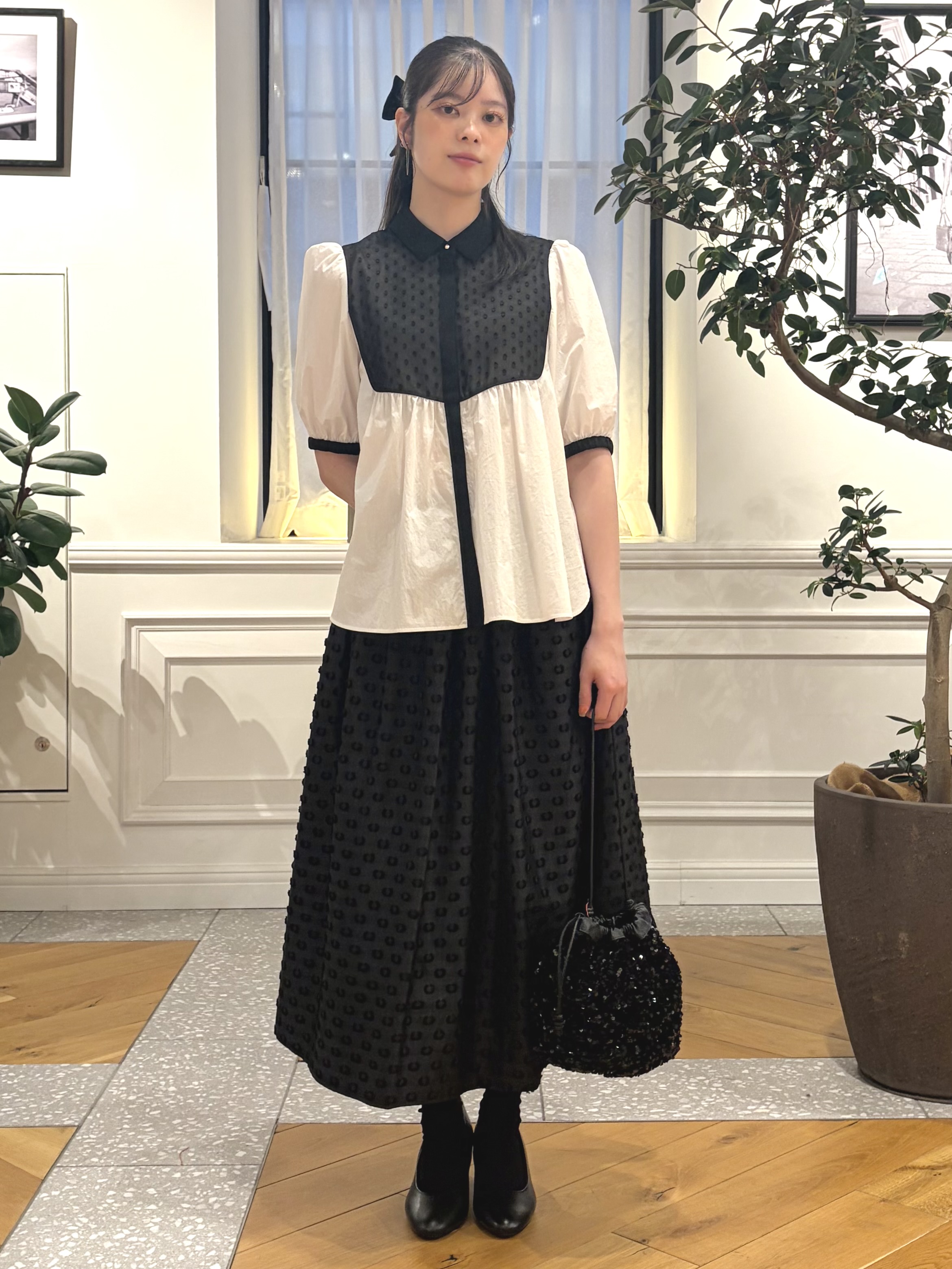 pupiさんの「DRESSTERIOR｜【着映え】ブザム チュニックブラウス」を使ったコーディネート