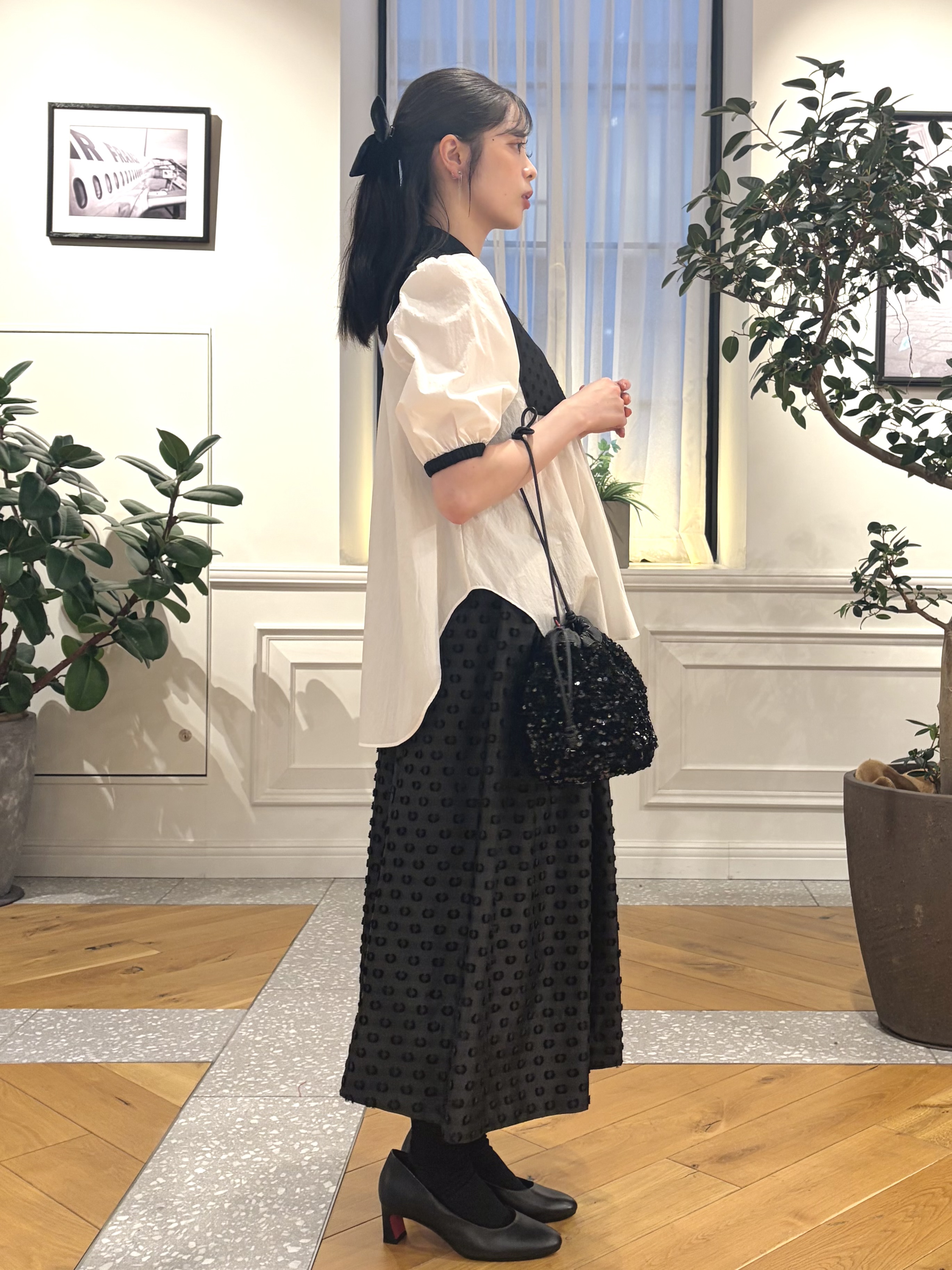 pupiさんの「DRESSTERIOR｜【着映え】ブザム チュニックブラウス」を使ったコーディネート