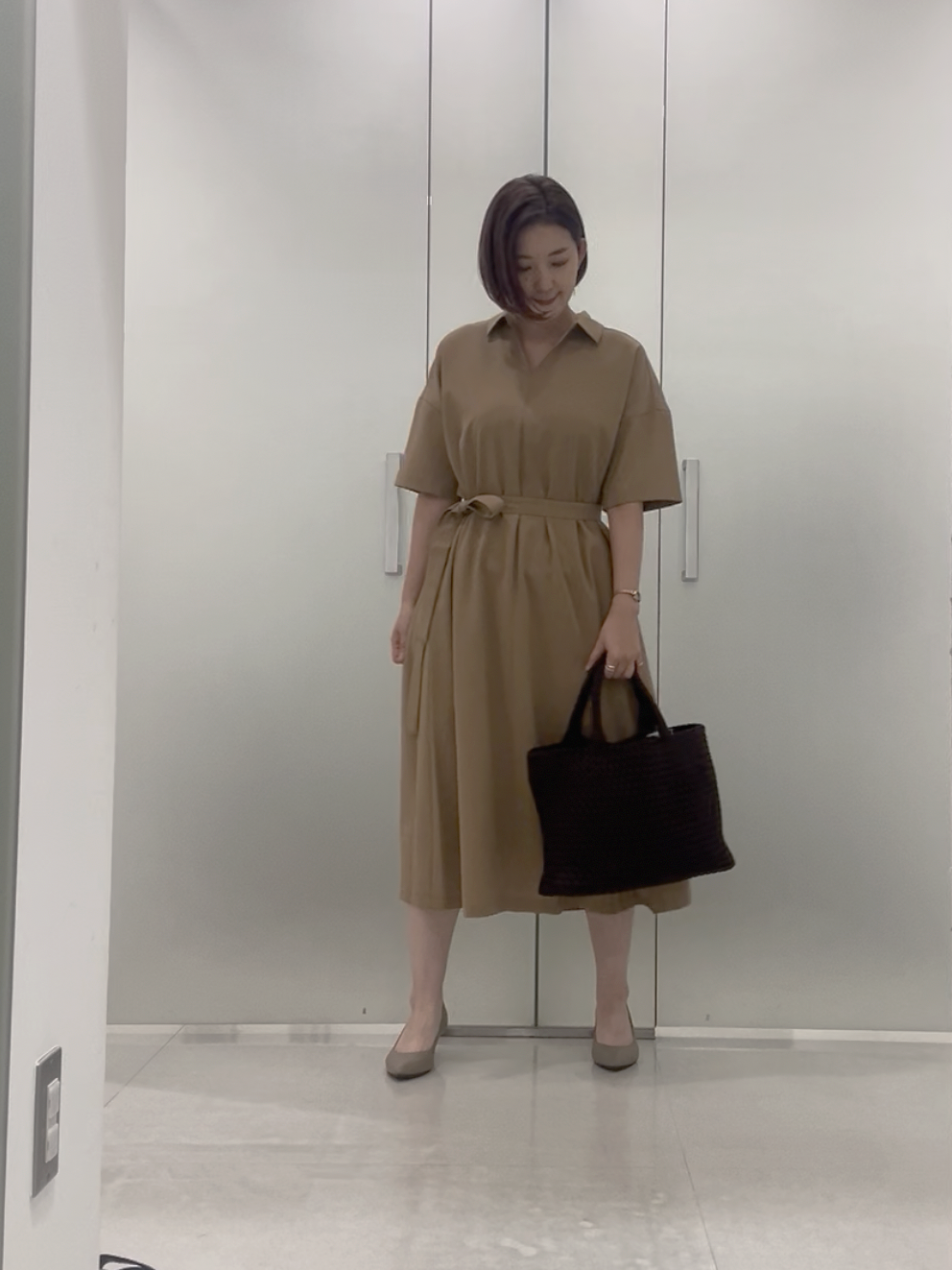 まどかさんの「UNTITLED｜【残暑も快適/UVカット/接触冷感】エアリークールワンピース」を使ったコーディネート