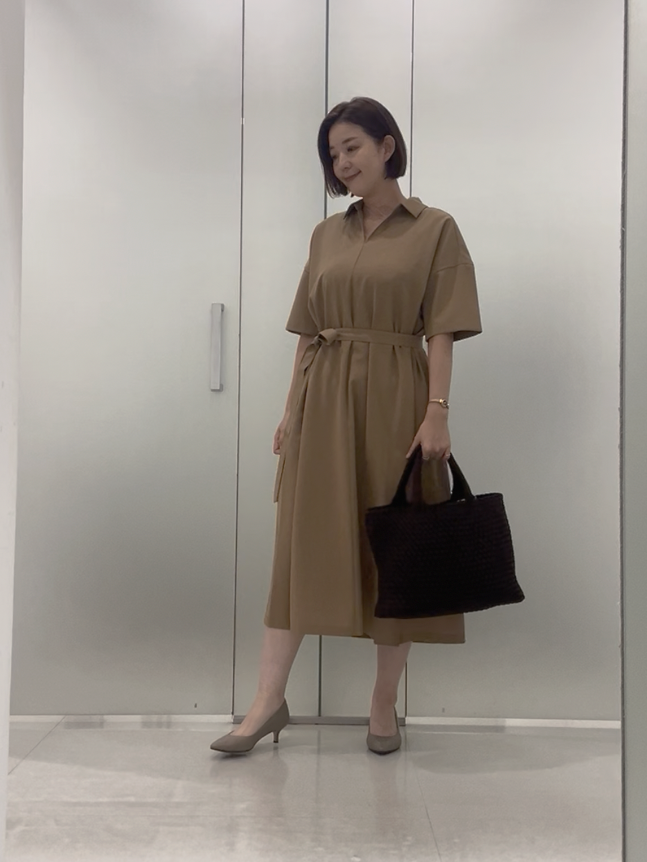 まどかさんの「UNTITLED｜【残暑も快適/UVカット/接触冷感】エアリークールワンピース」を使ったコーディネート