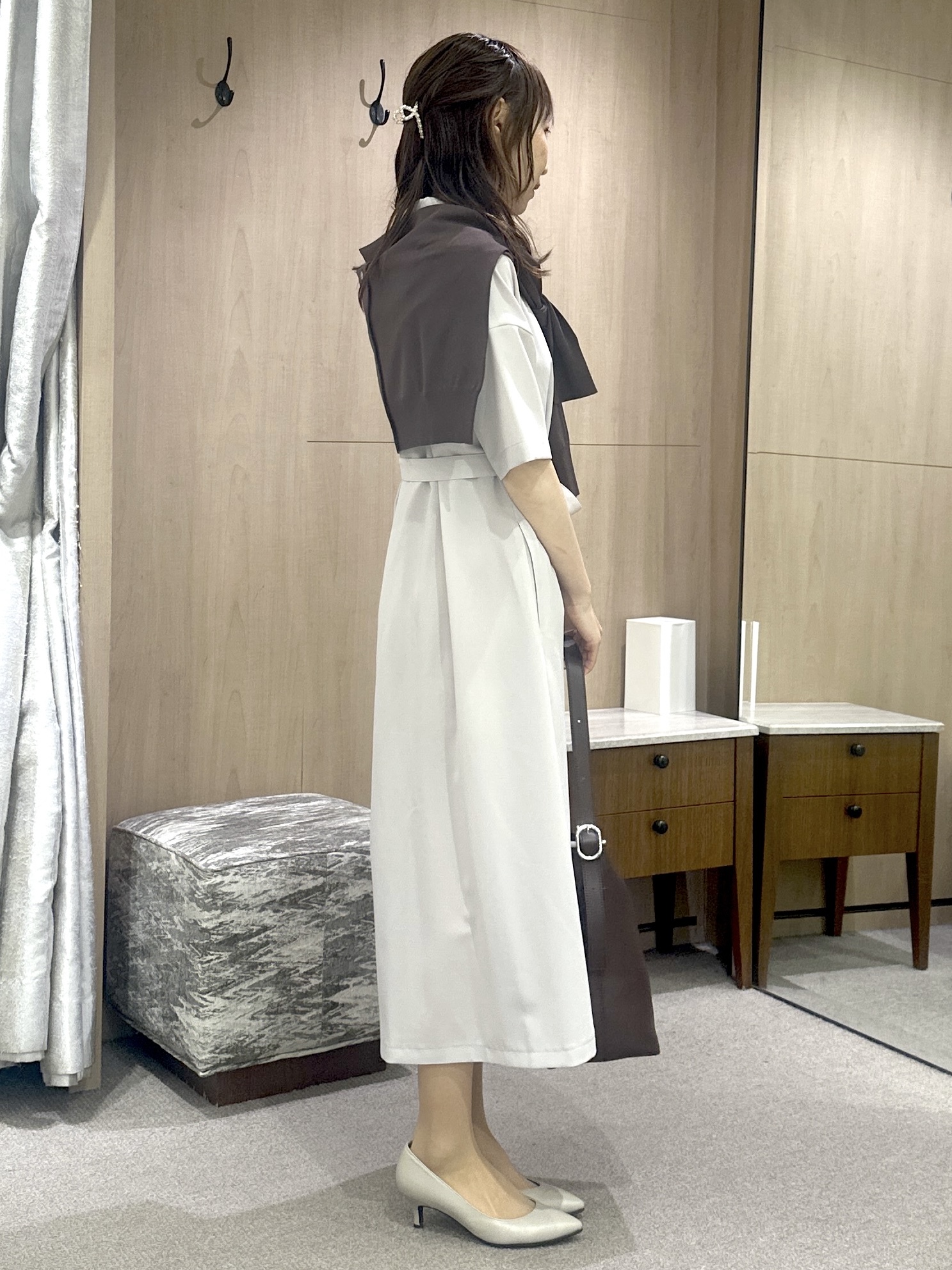 Miwaさんの「UNTITLED｜【残暑も快適/UVカット/接触冷感】エアリークールワンピース」を使ったコーディネート