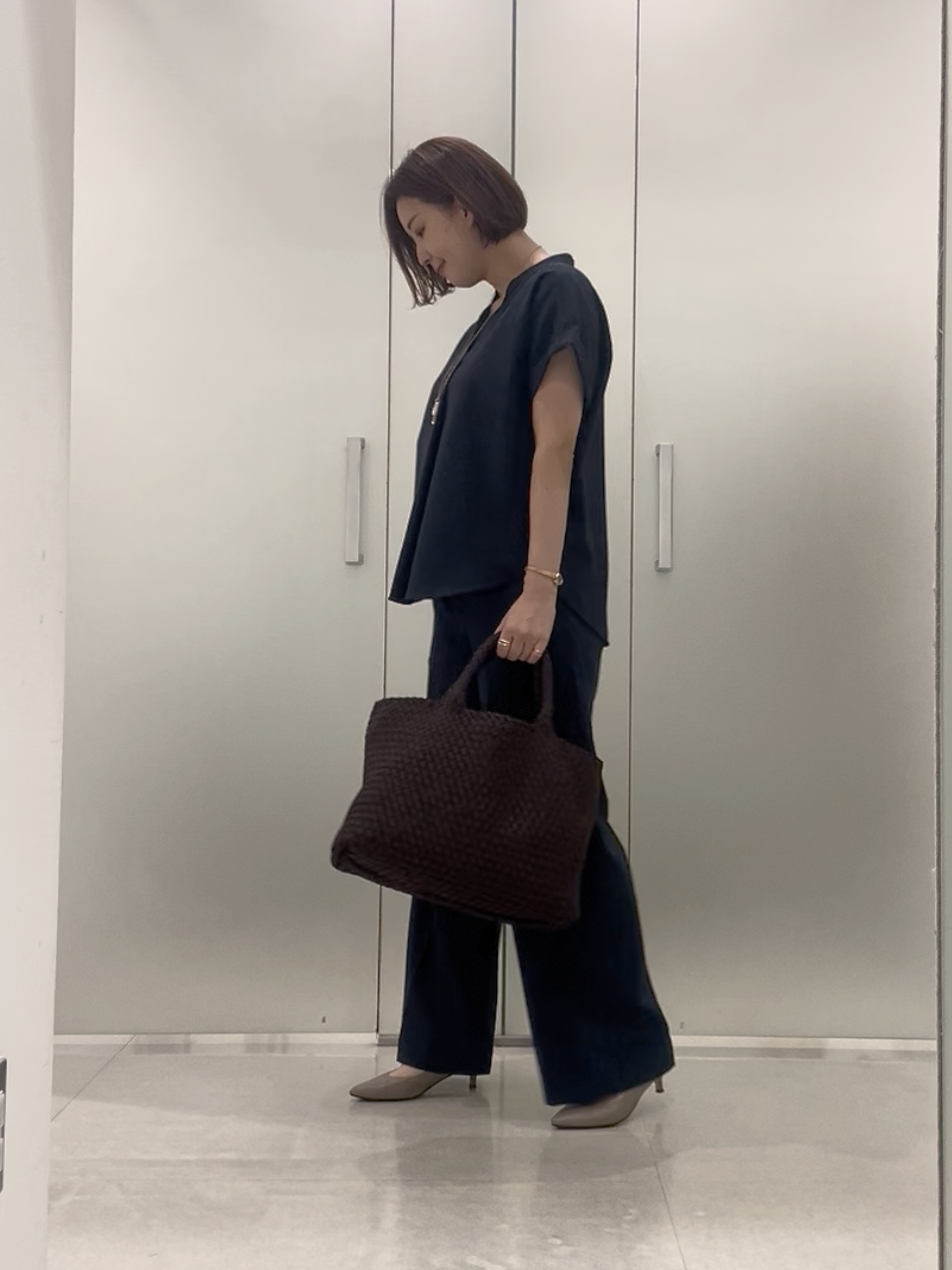 まどかさんの「UNTITLED｜【セットアップ可/UVカット】エアリークールブラウス」を使ったコーディネート