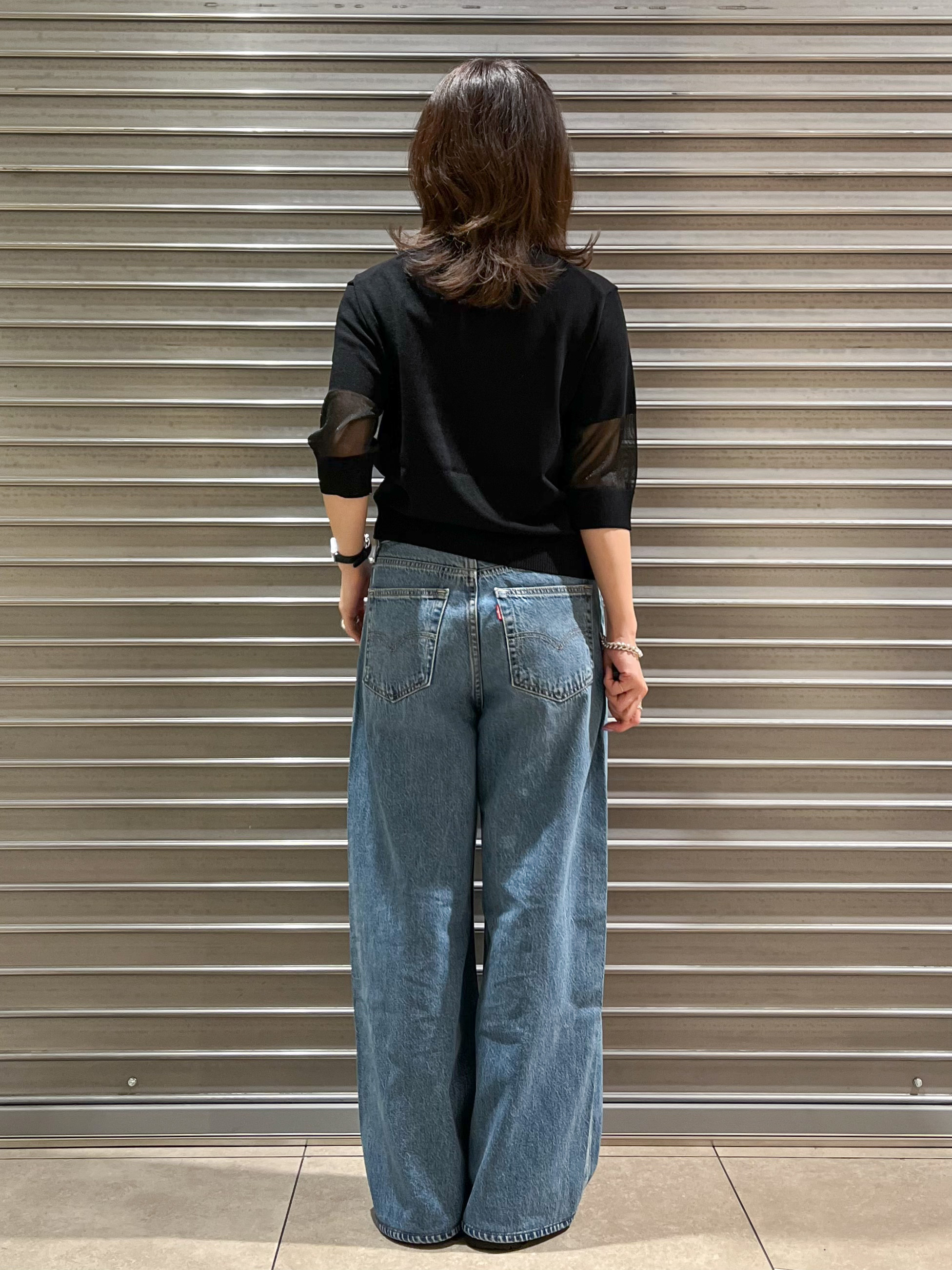 じゅんさんの「DRESSTERIOR｜【日本製/シアー素材】ウォッシャブルニット ハーフスリーブプルオーバー」を使ったコーディネート