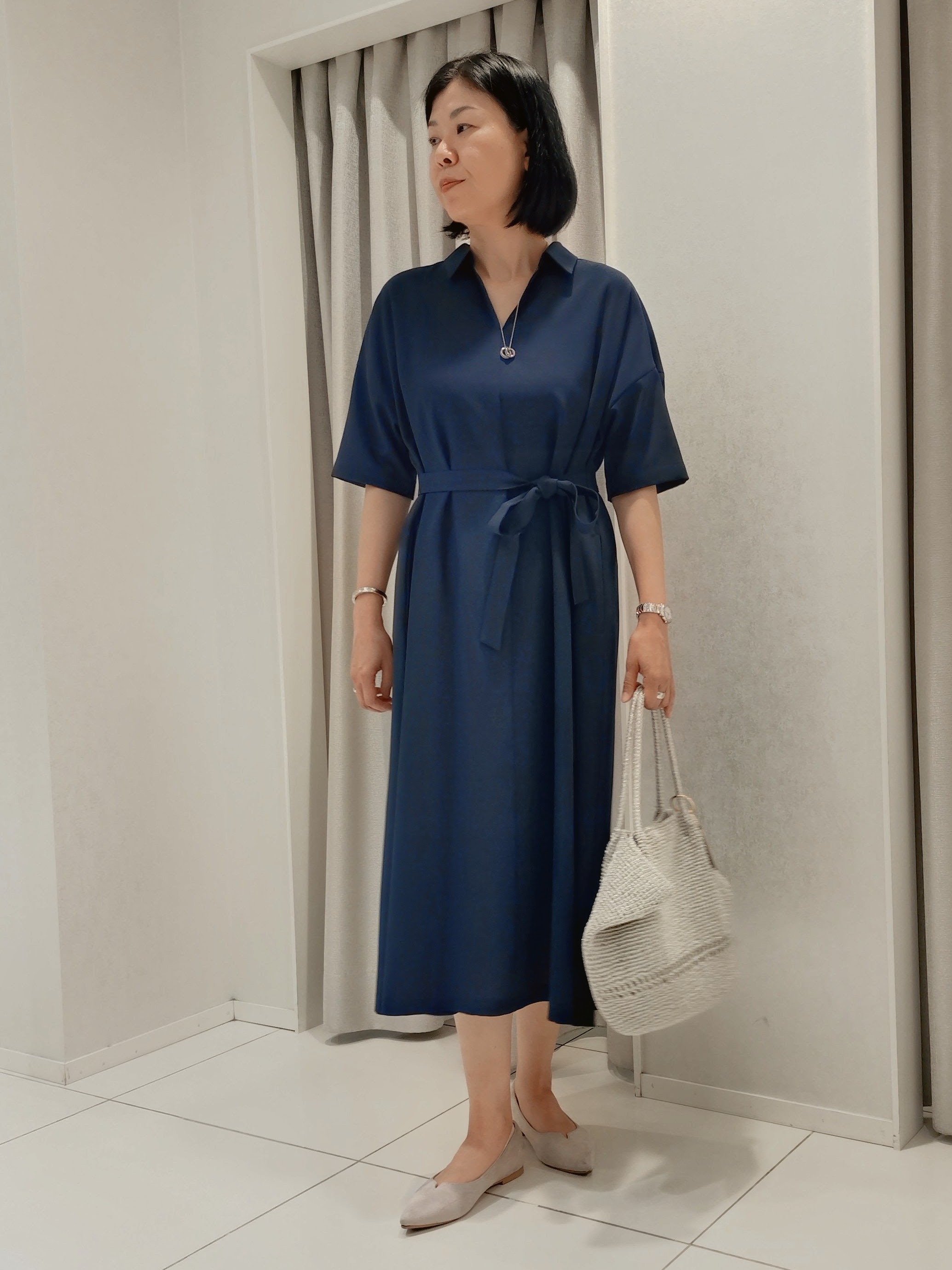 WATAさんの「UNTITLED｜【初秋も活躍/UVカット/接触冷感】エアリークールワンピース」を使ったコーディネート