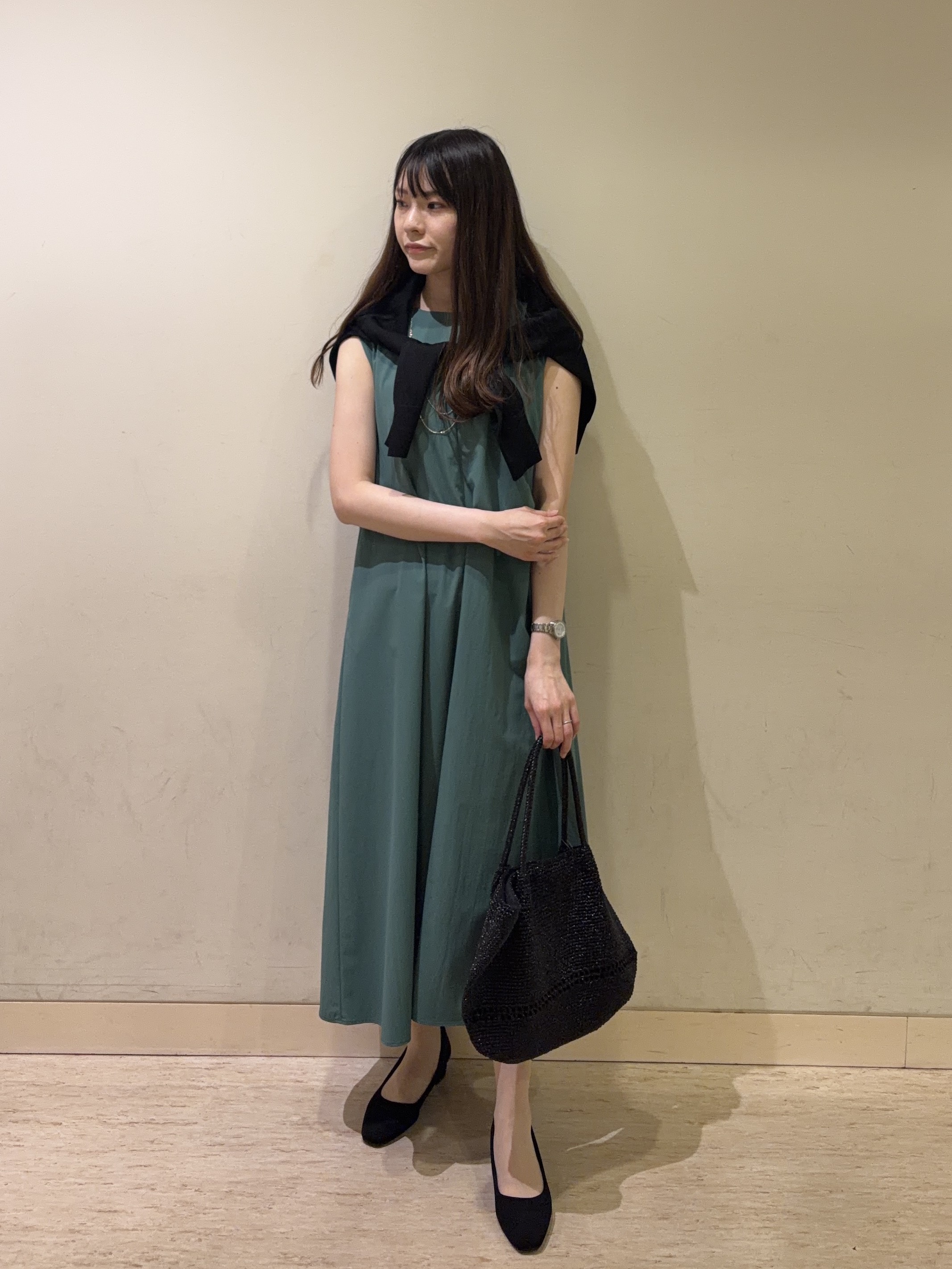 mayuさんの「UNTITLED｜【残暑も快適/接触冷感/UVカット/吸水速乾】Aラインロングワンピース」を使ったコーディネート