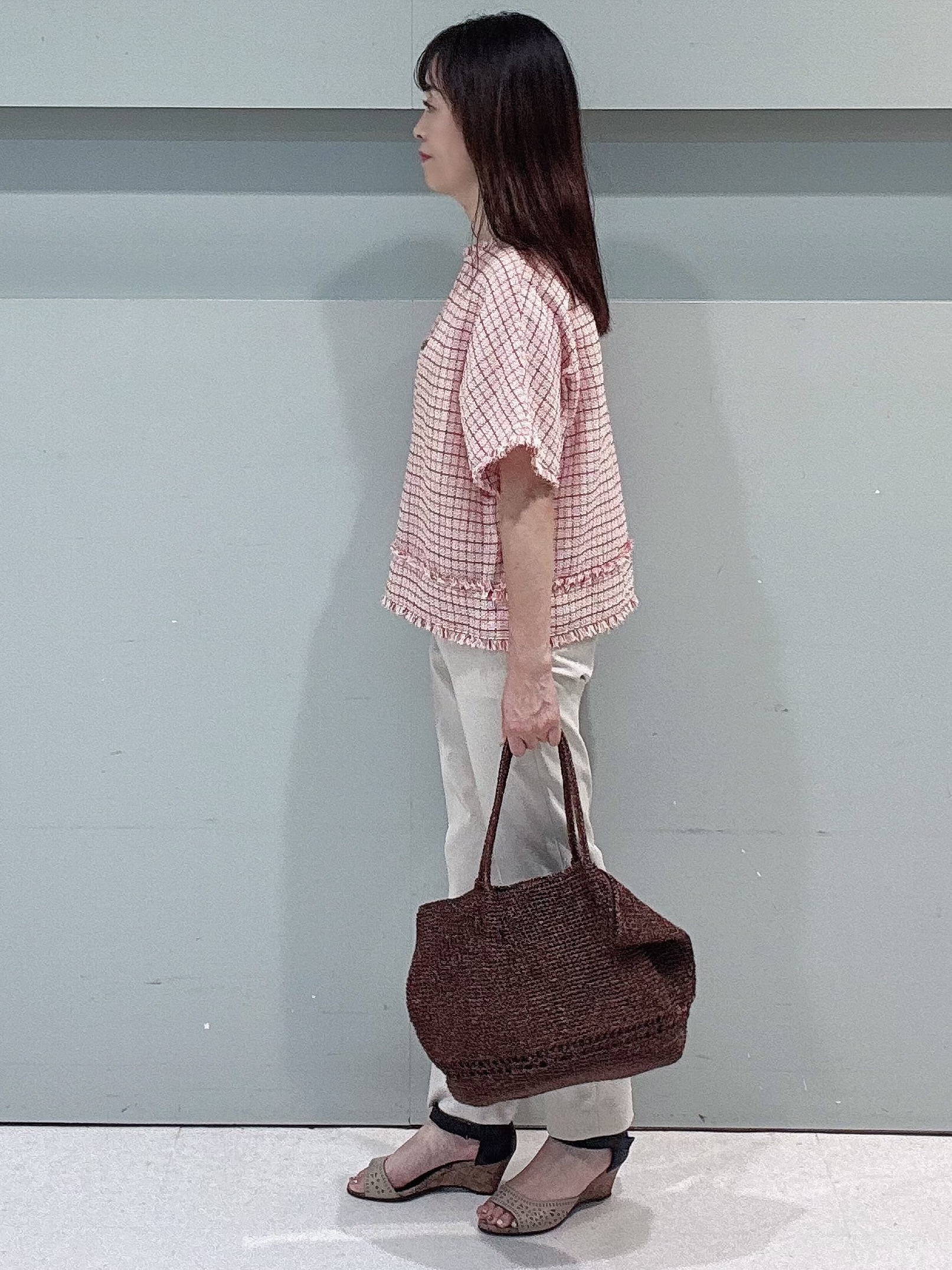 makiさんの「UNTITLED｜◆ファンシーツイードブラウス」を使ったコーディネート