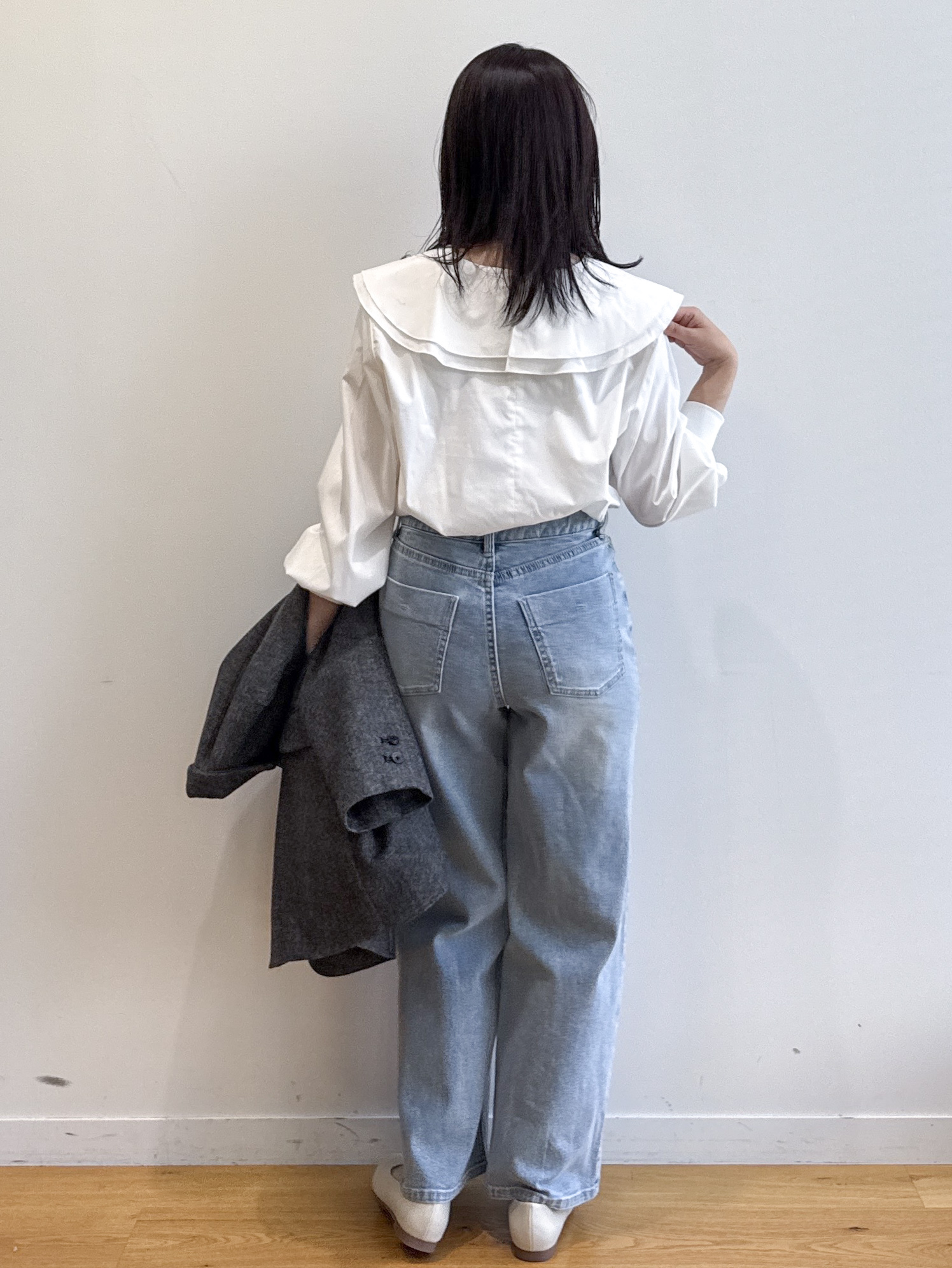 そねなおさんの「OPAQUE.CLIP｜ストレッチバギーデニム【洗濯機洗い可】《SS～LL》」を使ったコーディネート