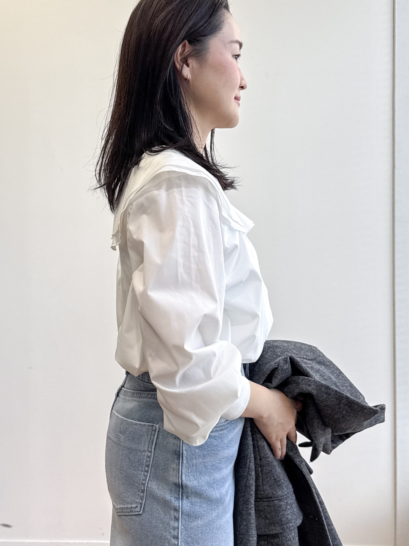 そねなおさんの「OPAQUE.CLIP｜ストレッチバギーデニム【洗濯機洗い可】《SS～LL》」を使ったコーディネート