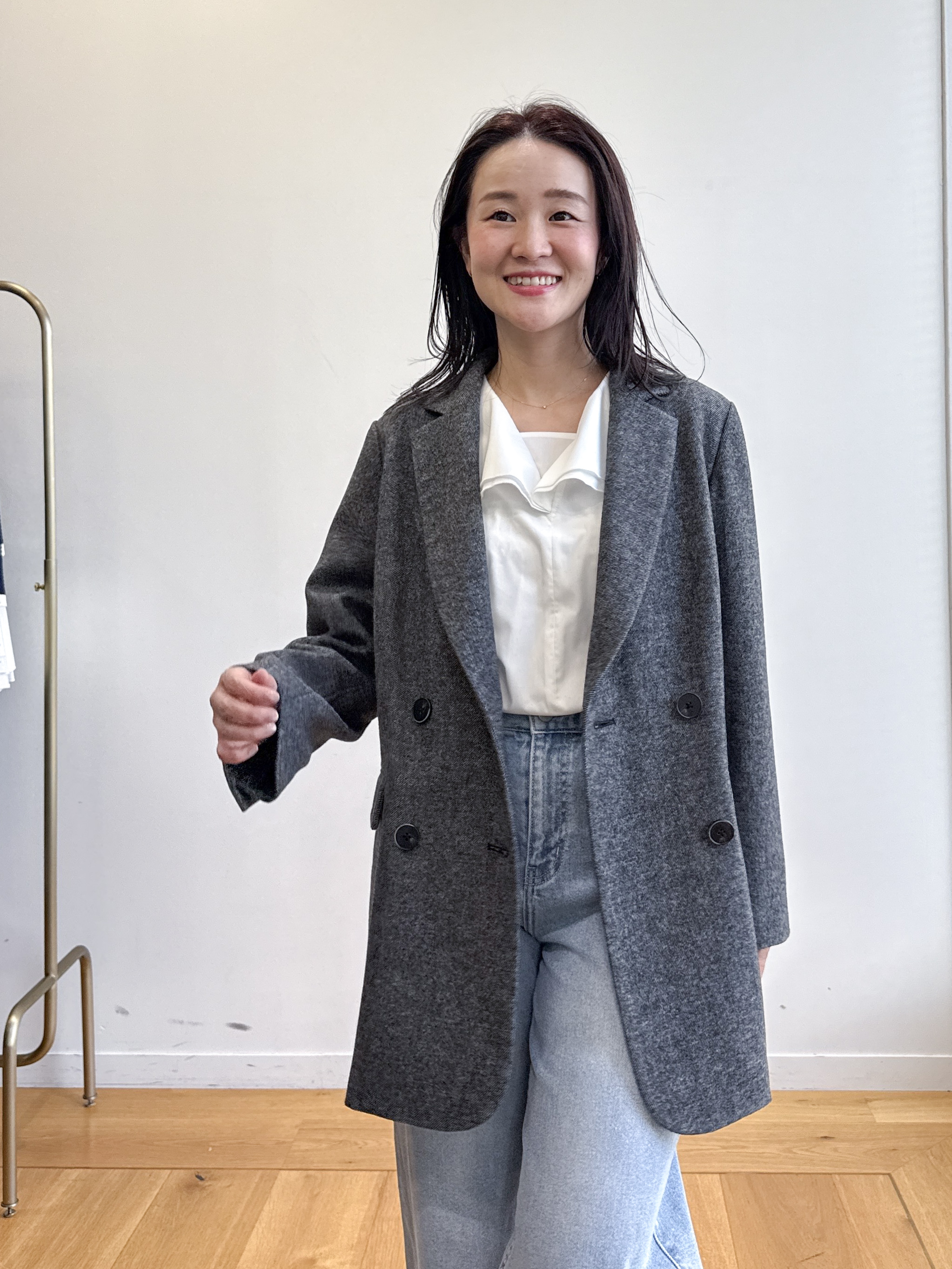 そねなおさんの「index｜ツイードジャケットコート」を使ったコーディネート