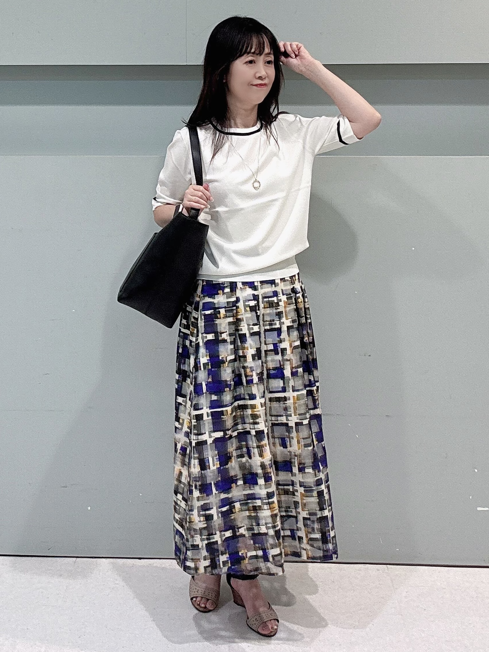 makiさんの「UNTITLED｜【アンサンブル可能/秋羽織り】コンパクトニットカーディガン」を使ったコーディネート