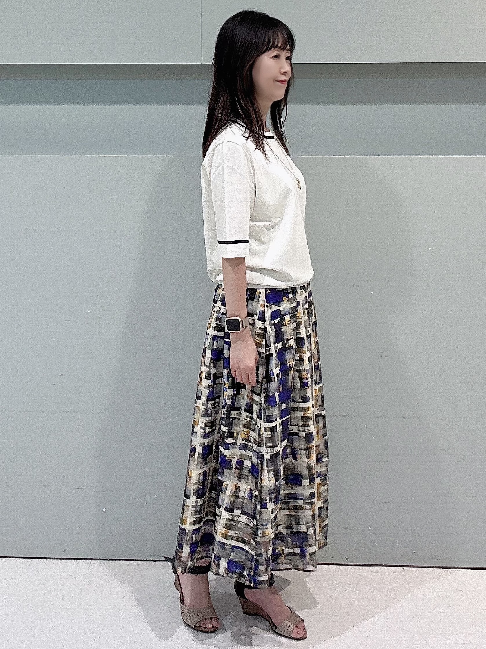 makiさんの「UNTITLED｜【アンサンブル可能/秋羽織り】コンパクトニットカーディガン」を使ったコーディネート