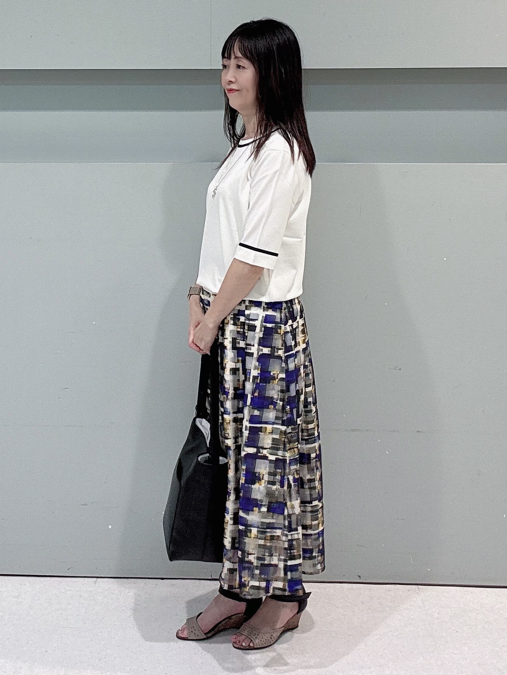 makiさんの「UNTITLED｜【アンサンブル可能/秋羽織り】コンパクトニットカーディガン」を使ったコーディネート