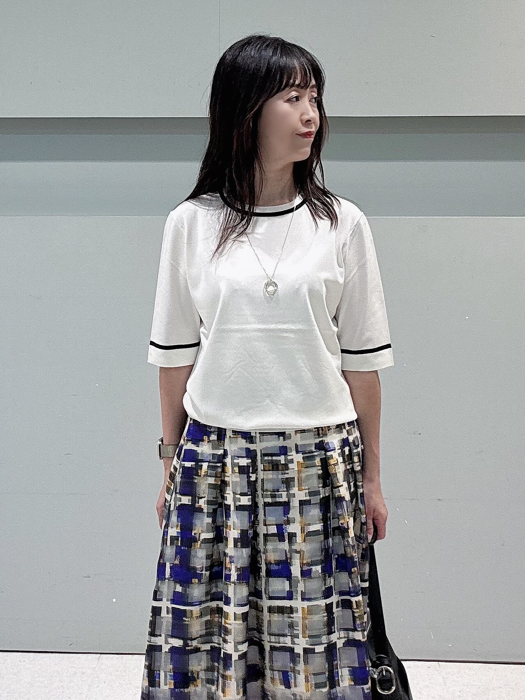 makiさんの「UNTITLED｜【アンサンブル可能/秋羽織り】コンパクトニットカーディガン」を使ったコーディネート