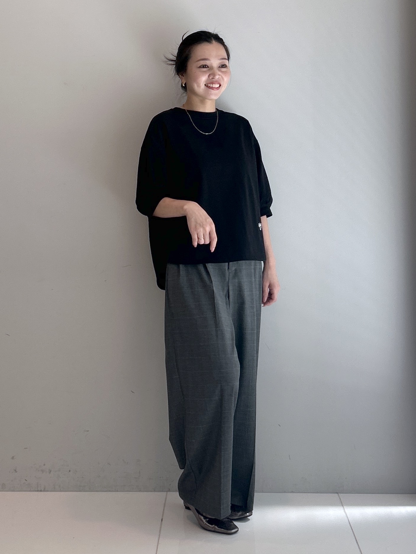 Kaiさんの「Dessin｜【高レビュー/洗える/XS-L】バックヘンリーミニ裏毛 5分袖」を使ったコーディネート