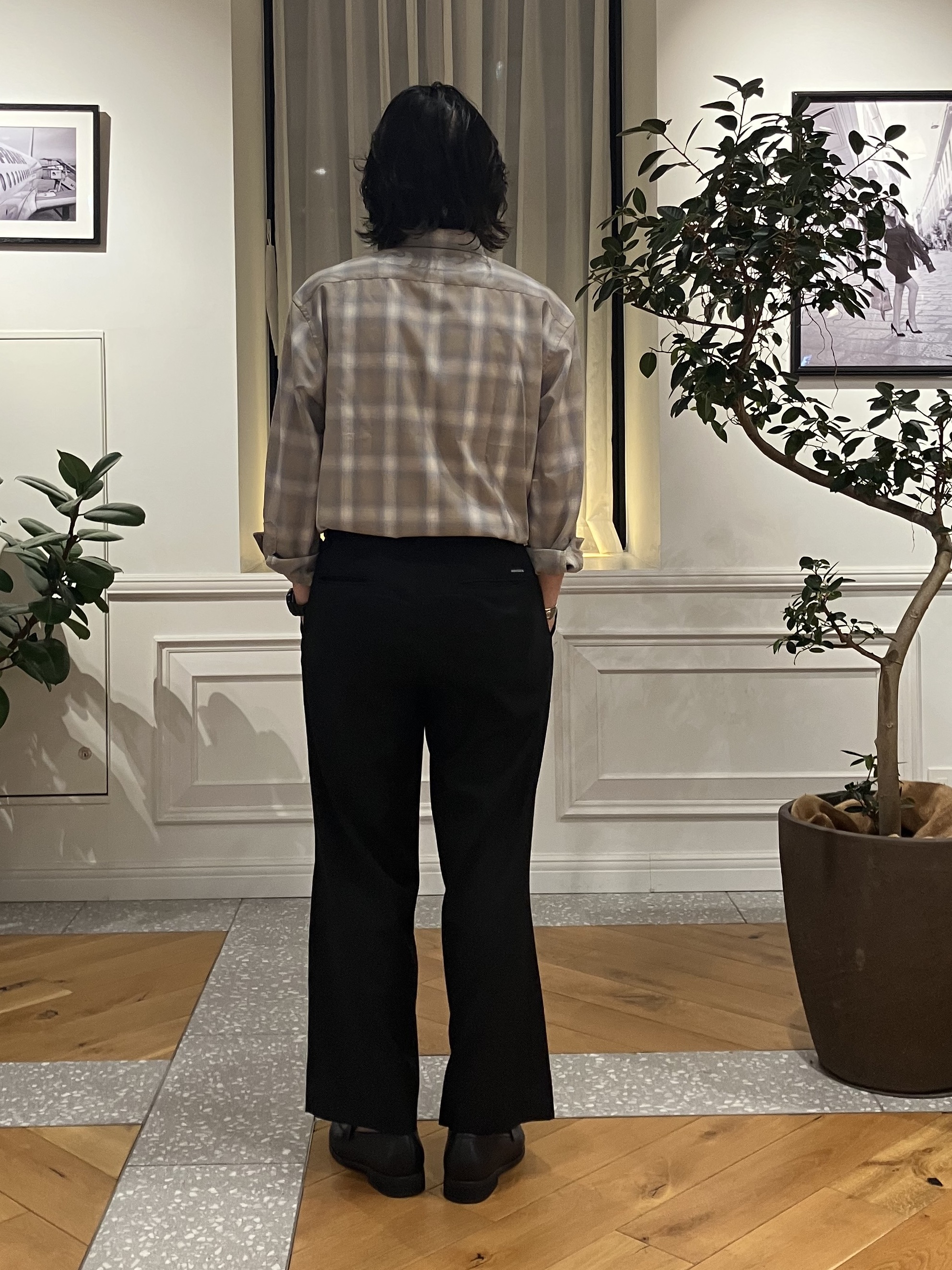 junyaさんの「DRESSTERIOR｜【日本製】オンブレーチェックシャツ」を使ったコーディネート