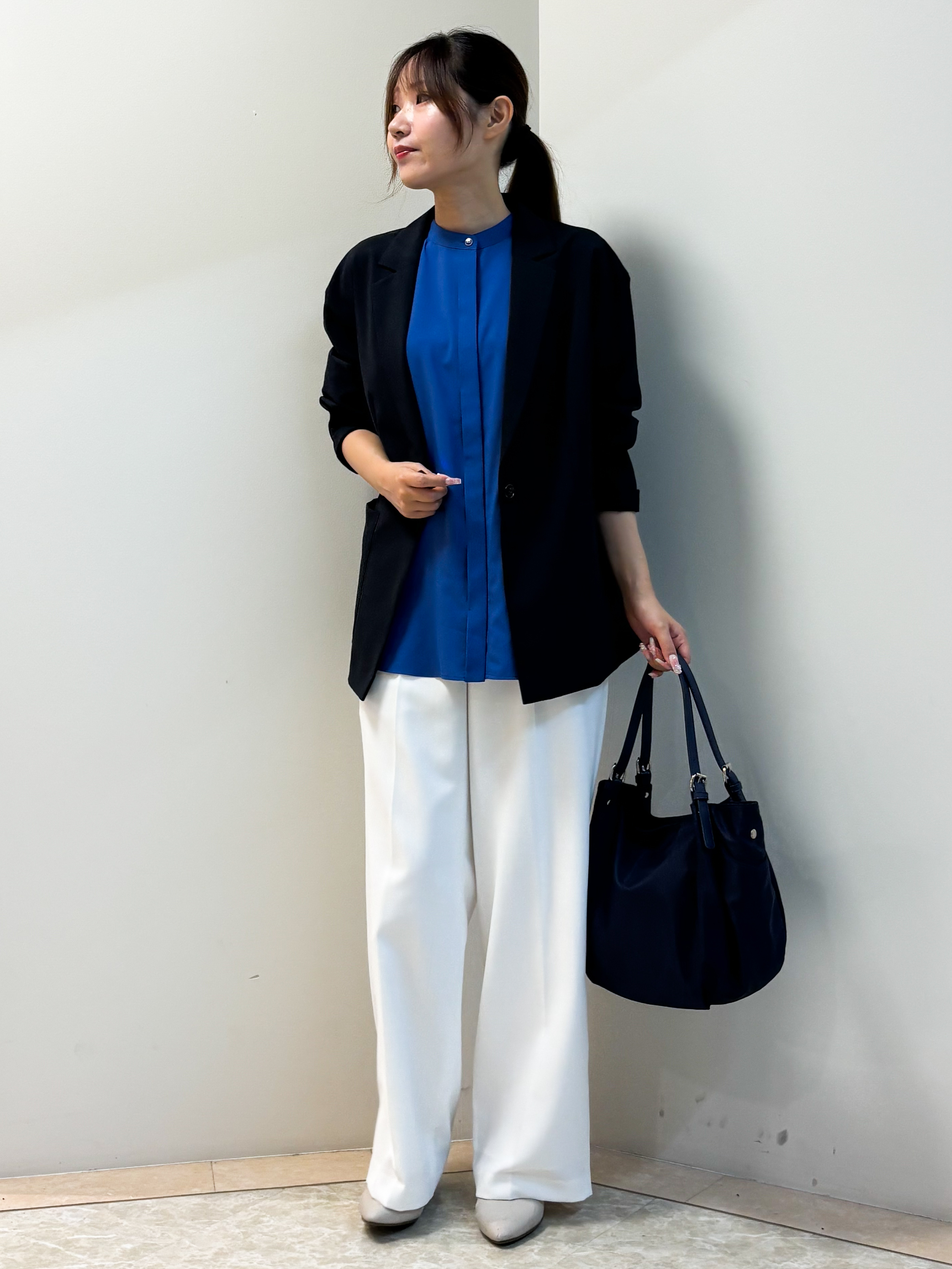 Sawaさんの「Reflect｜【SS-4Lサイズ／接触冷感／シワになりにくい】リラクシーテーラードジャケット」を使ったコーディネート