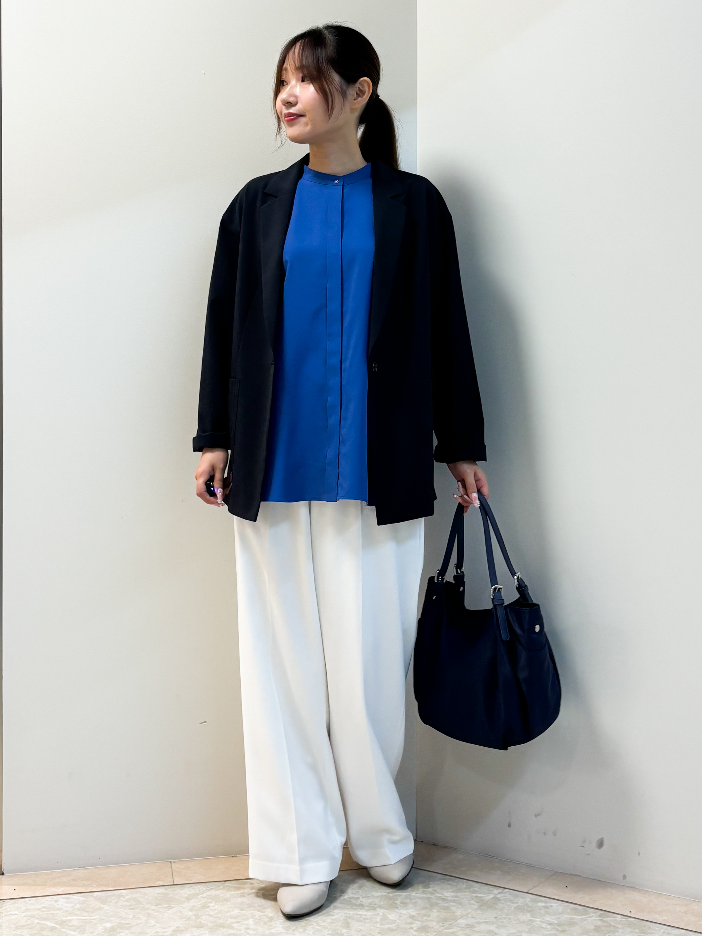 Sawaさんの「Reflect｜【SS-4Lサイズ／接触冷感／シワになりにくい】リラクシーテーラードジャケット」を使ったコーディネート