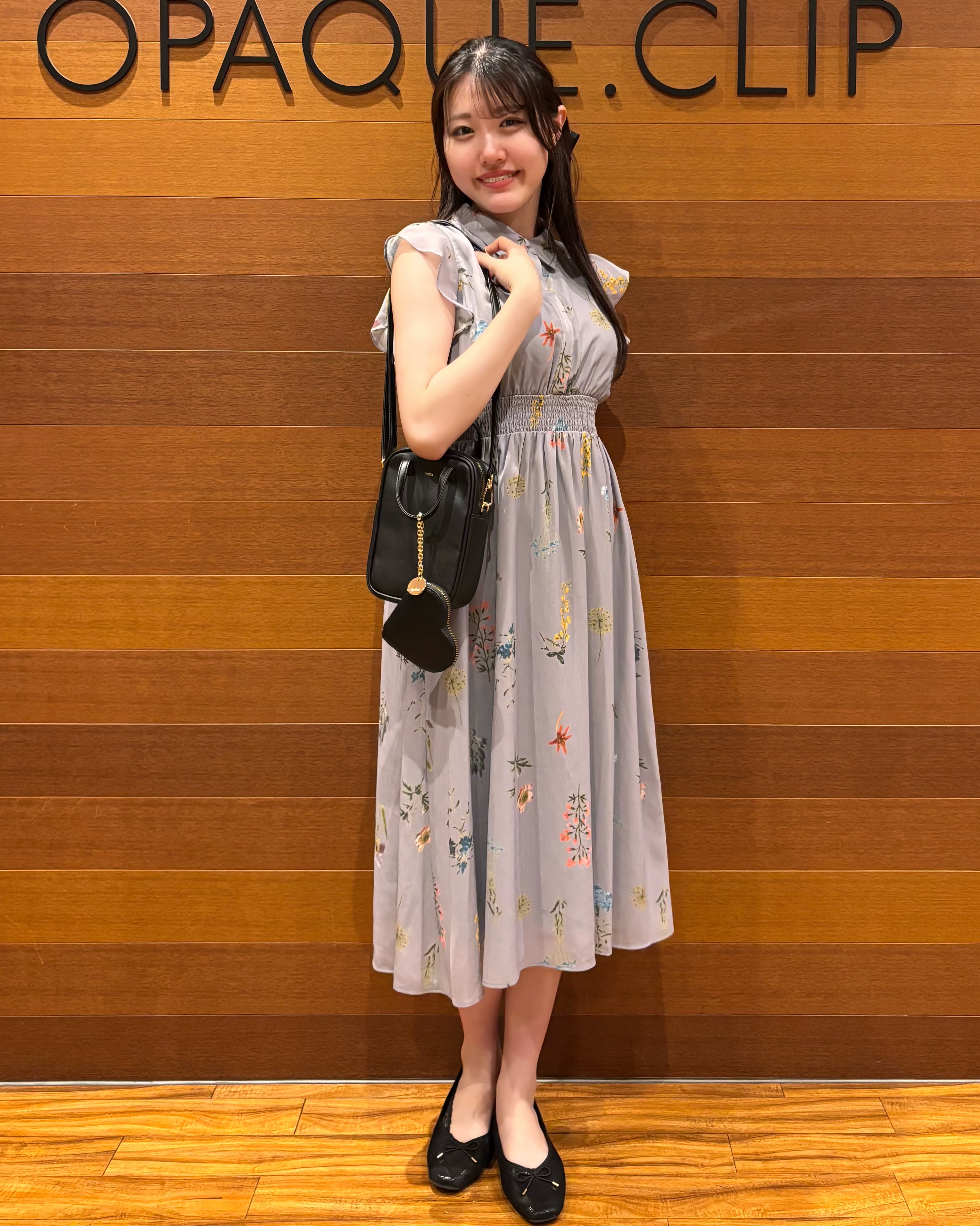 わかなさんの「OPAQUE.CLIP｜【マツコの知らない世界で紹介】ボタニカルフレアワンピース《洗濯機OK》」を使ったコーディネート