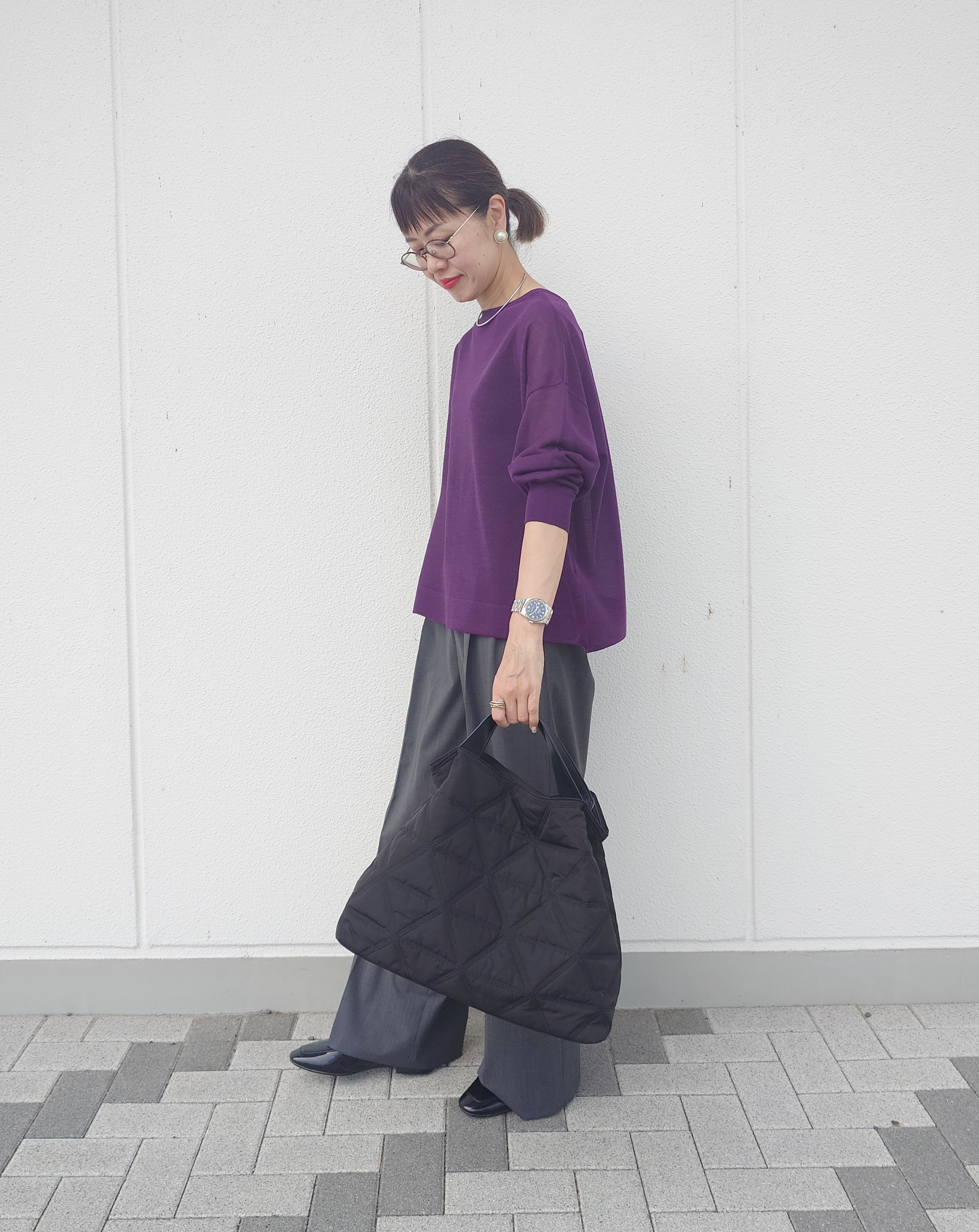 MUTSUKOさんの「UNTITLED｜【アンサンブル可/秋羽織り/シアー】前後2WAYカーディガン」を使ったコーディネート