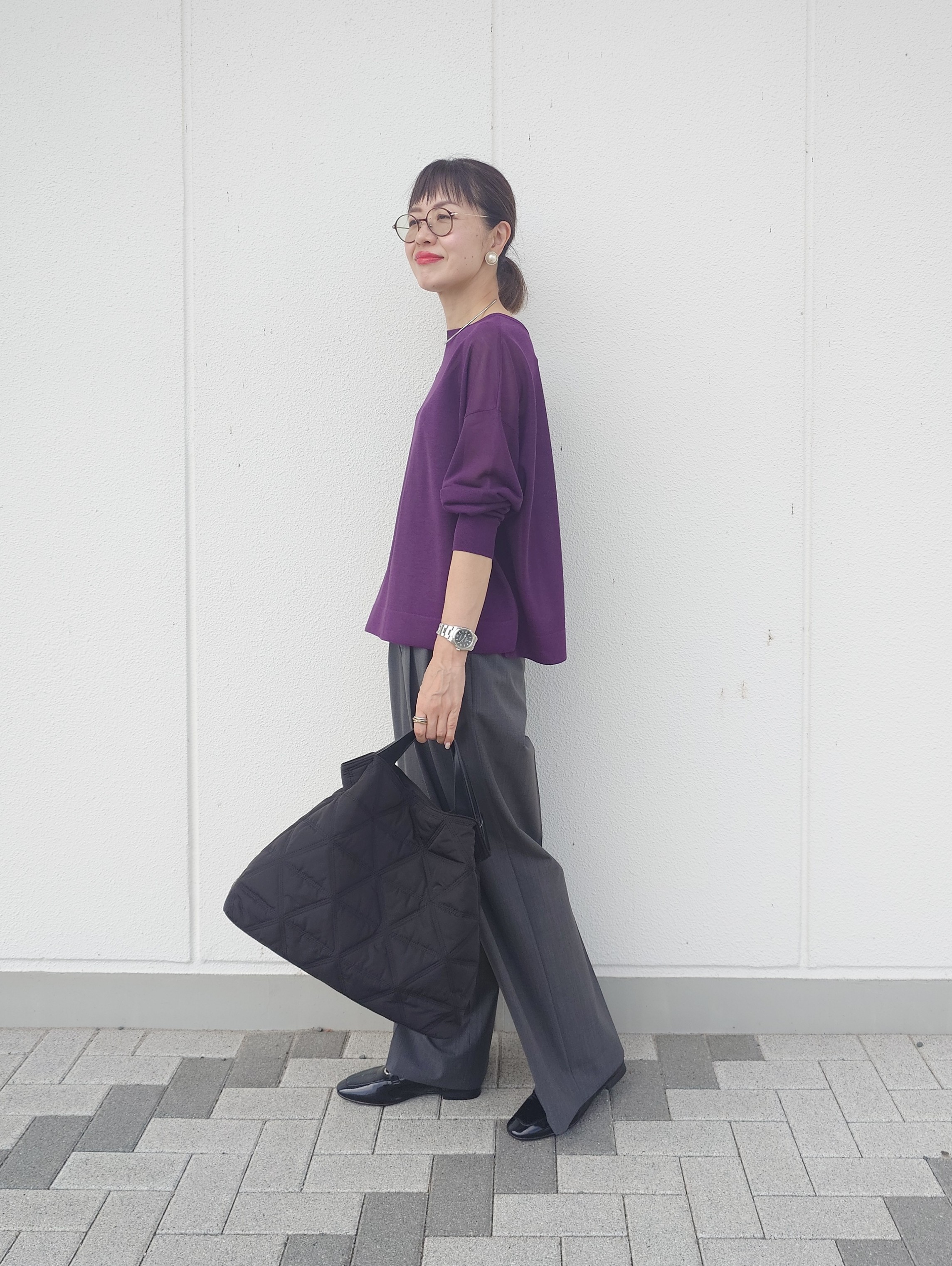 MUTSUKOさんの「UNTITLED｜【アンサンブル可/秋羽織り/シアー】前後2WAYカーディガン」を使ったコーディネート