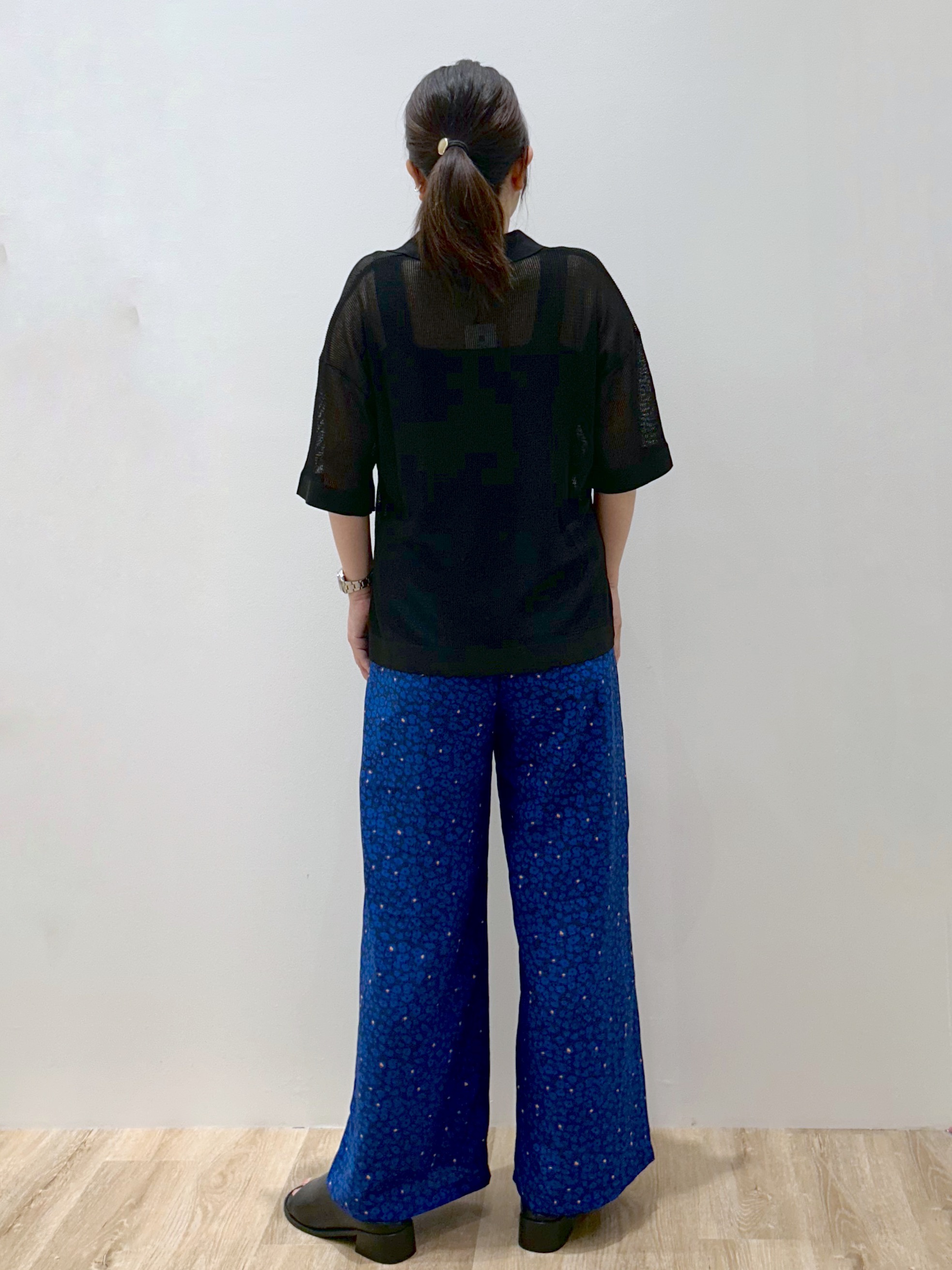 hiroさんの「OPAQUE.CLIP｜メッシュスキッパーポロニット【UVケア／洗濯機OK】」を使ったコーディネート
