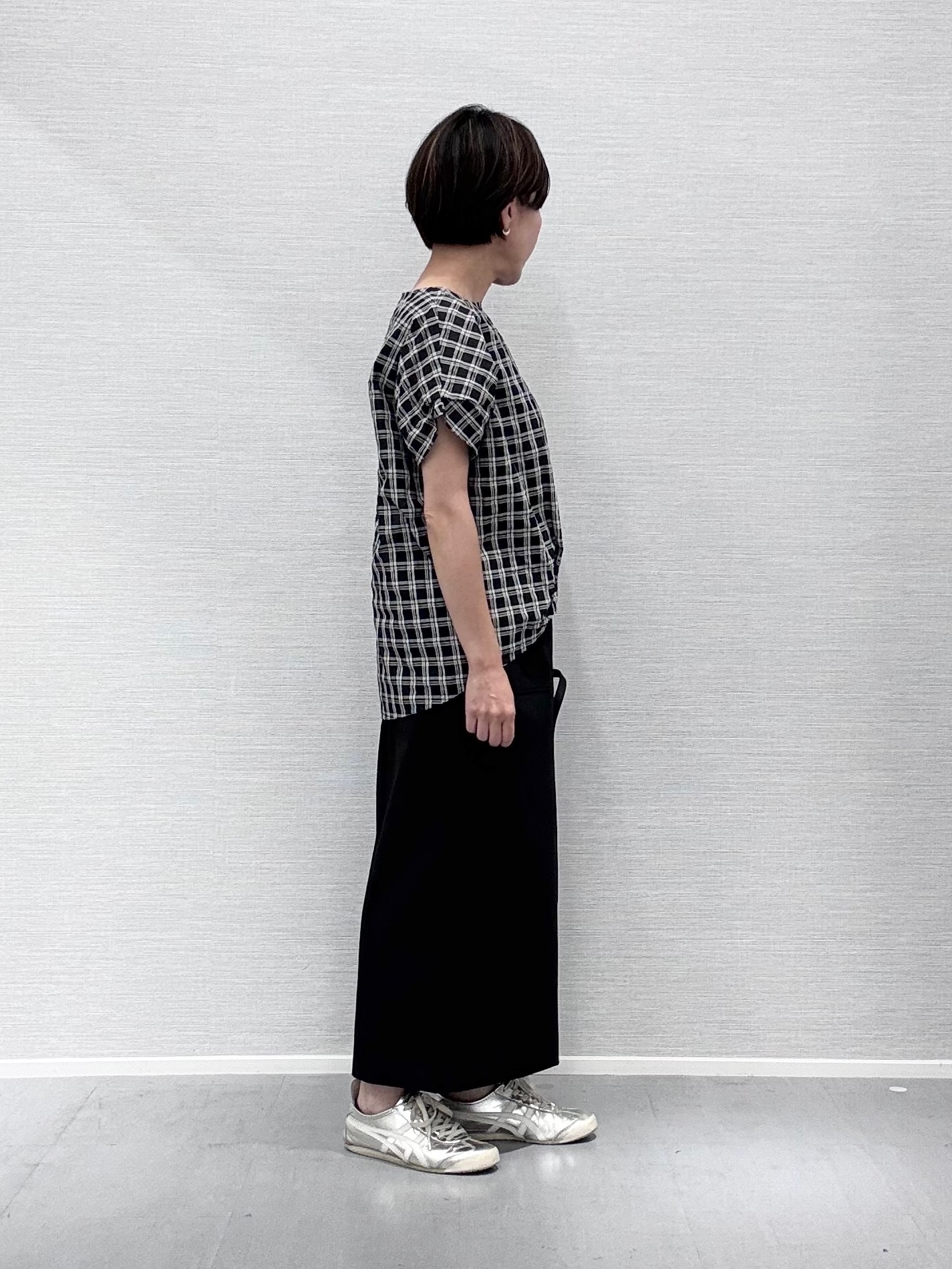 Yukoさんの「UNTITLED｜【秋めきシャツ/体型カバー】シアーチェックブラウス」を使ったコーディネート