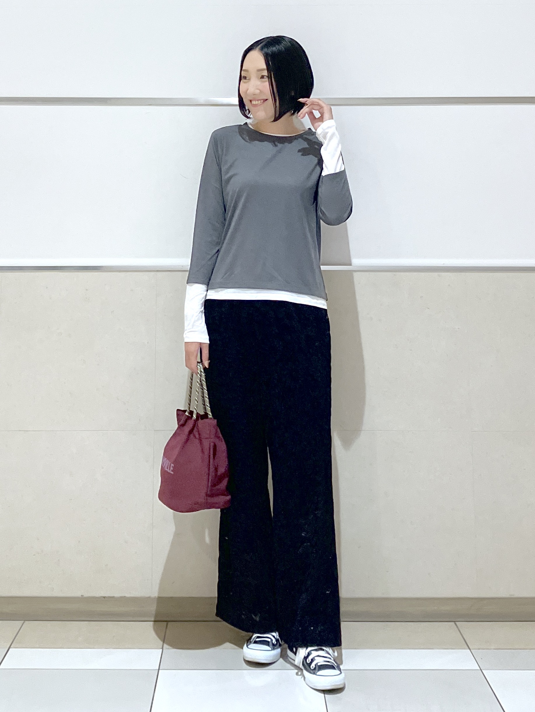 eriko さんの「Dessin｜【調温機能】シアーリブプルオーバー」を使ったコーディネート