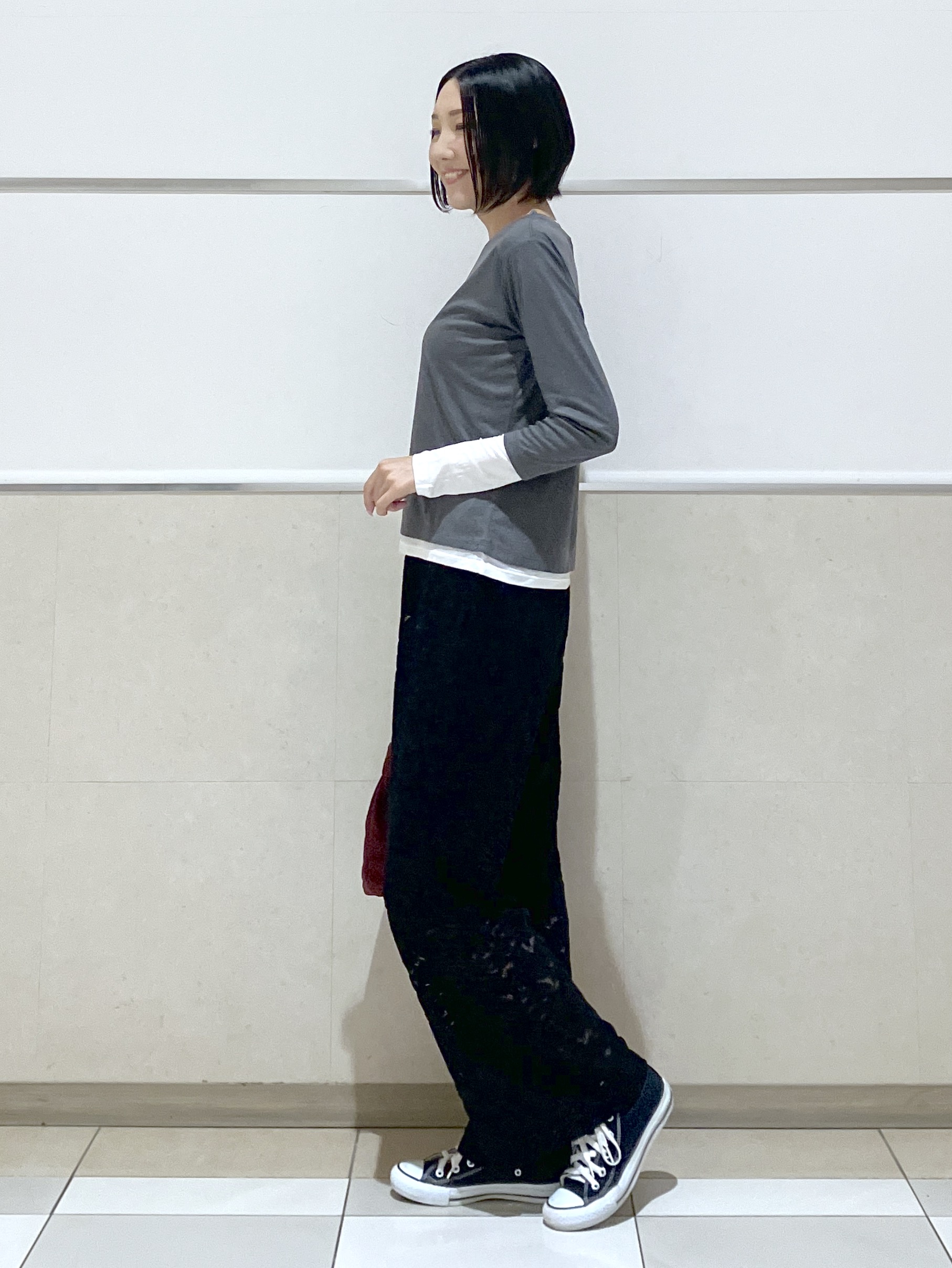 eriko さんの「Dessin｜【調温機能】シアーリブプルオーバー」を使ったコーディネート