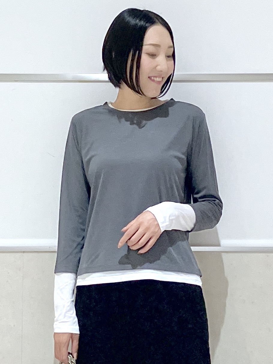 eriko さんの「Dessin｜【調温機能】シアーリブプルオーバー」を使ったコーディネート