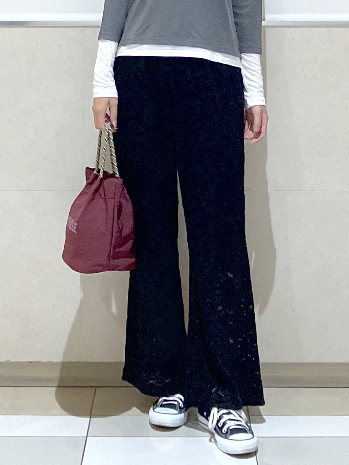 eriko さんの「Dessin｜【調温機能】シアーリブプルオーバー」を使ったコーディネート