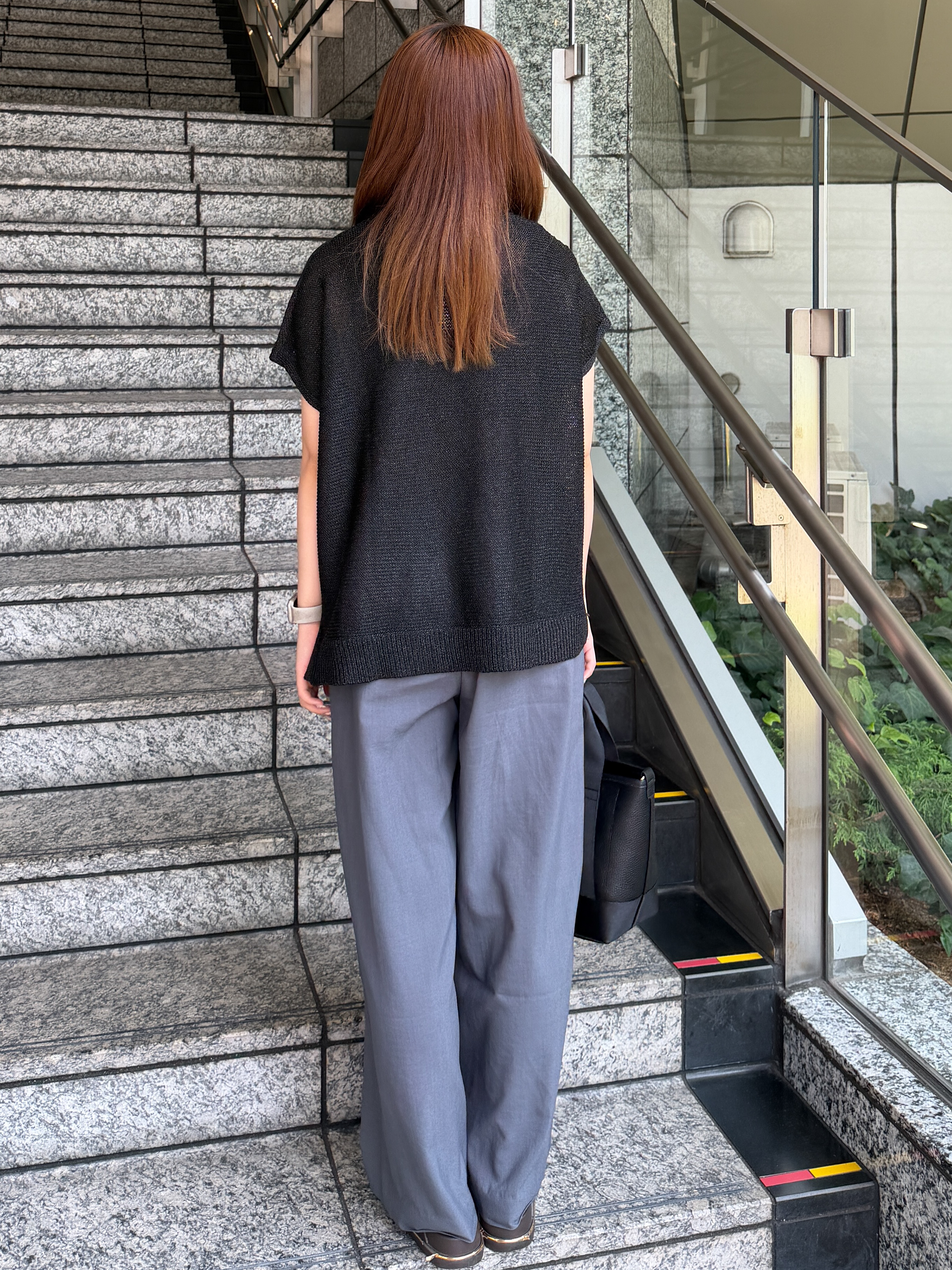 HANNAさんの「OPAQUE.CLIP｜ラメメッシュニット【洗濯機OK／抗ピル】」を使ったコーディネート