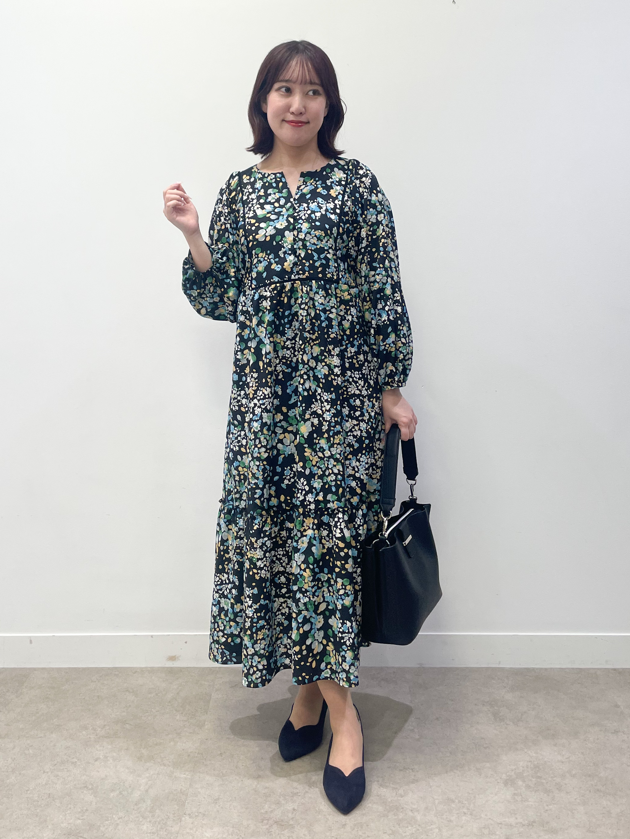 yukariさんの「Reflect｜フラワープリント フェミニンワンピース」を使ったコーディネート