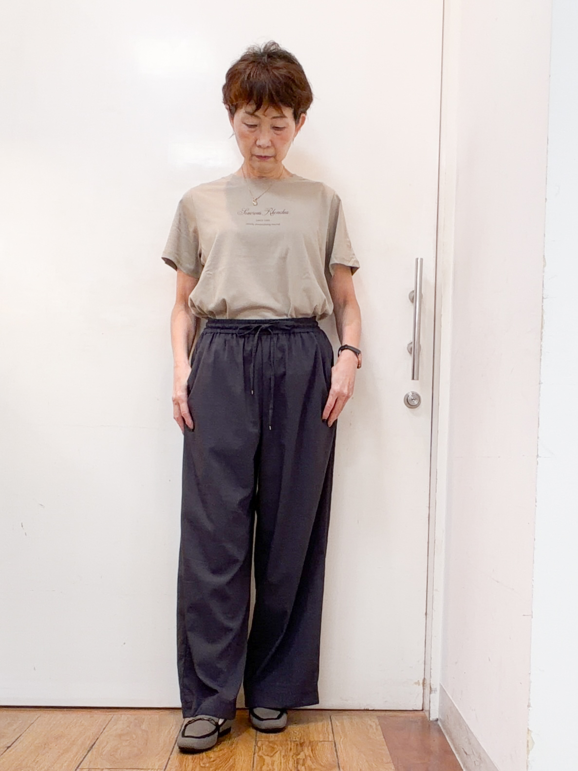 みぃさんの「SHOO･LA･RUE｜【通気性〇/セットアップ可/S-LL/洗濯機可】紫外線対策にも メッシュテーラードジャケット」を使ったコーディネート