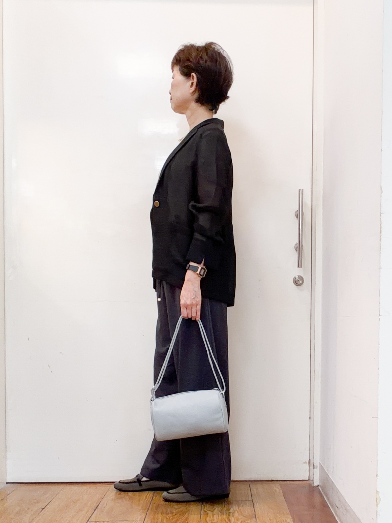 みぃさんの「SHOO･LA･RUE｜【通気性〇/セットアップ可/S-LL/洗濯機可】紫外線対策にも メッシュテーラードジャケット」を使ったコーディネート