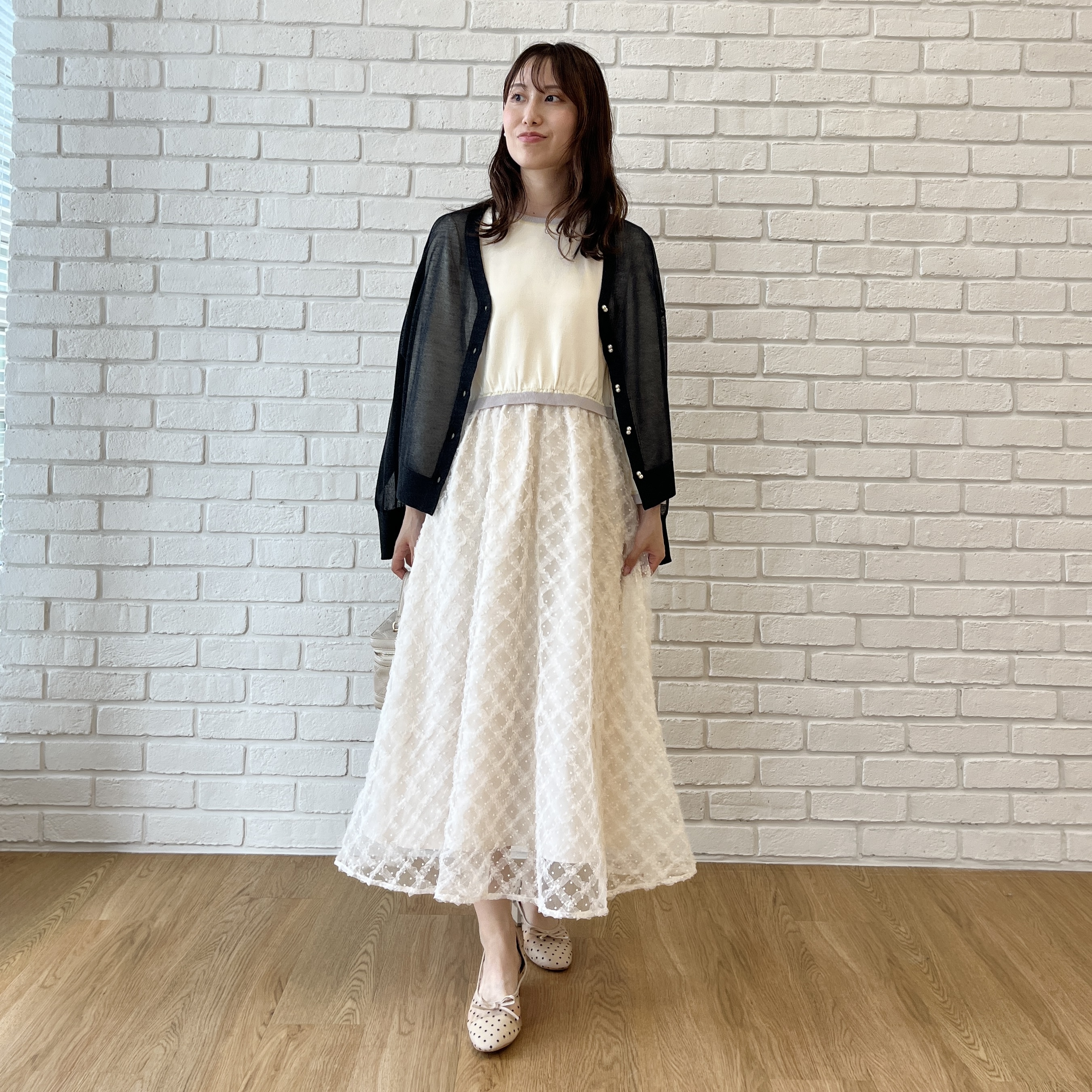 はばさんの「Couture brooch｜チュールバレエパンプス」を使ったコーディネート