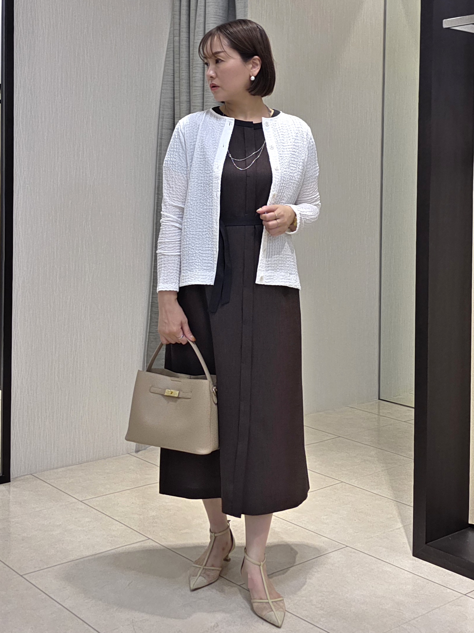 naokoさんの「UNTITLED｜◆【アンサンブル可】ポコポコカーディガン」を使ったコーディネート