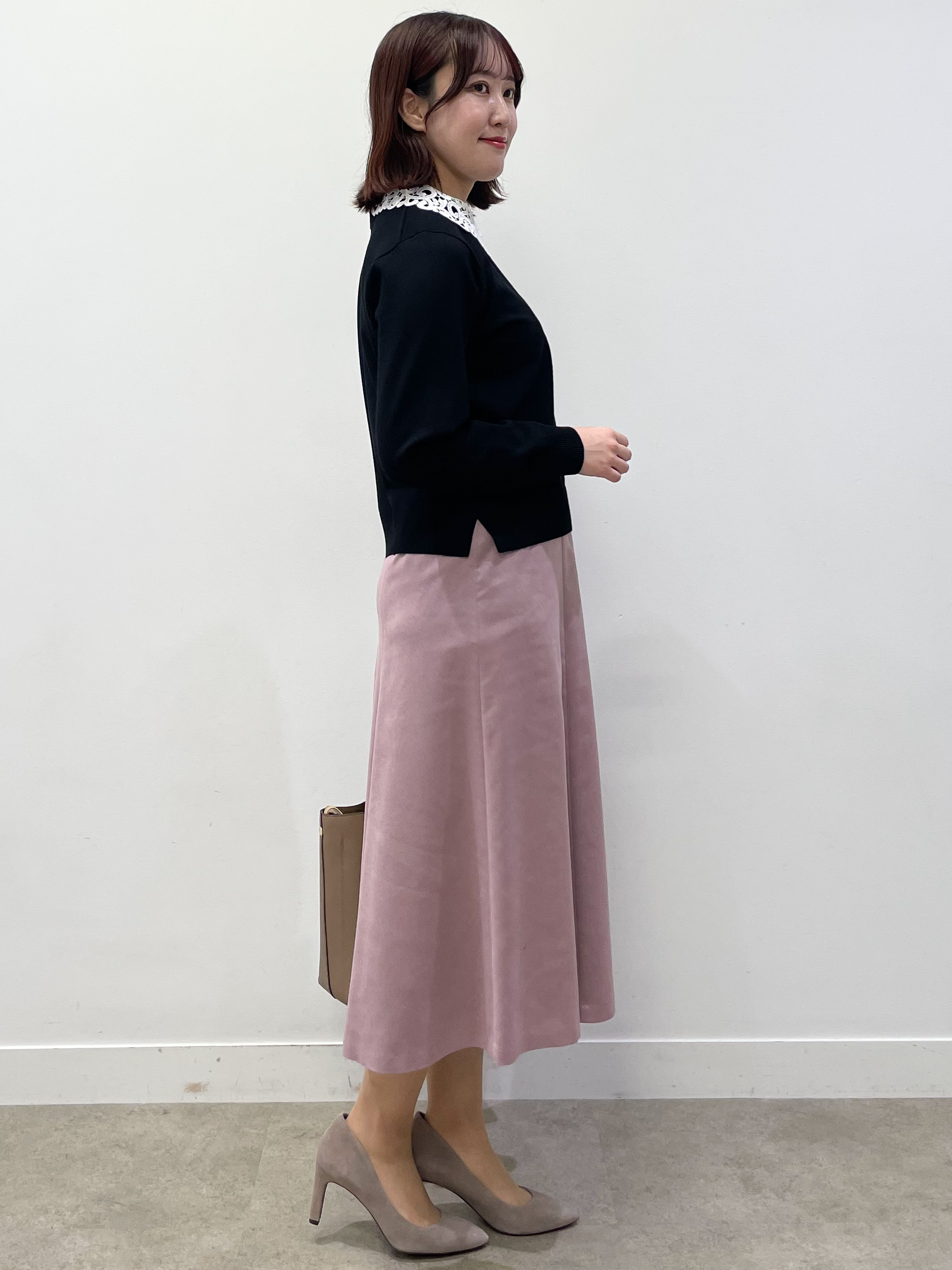 yukariさんの「Reflect｜【付け衿】レース衿付きストレッチニット」を使ったコーディネート