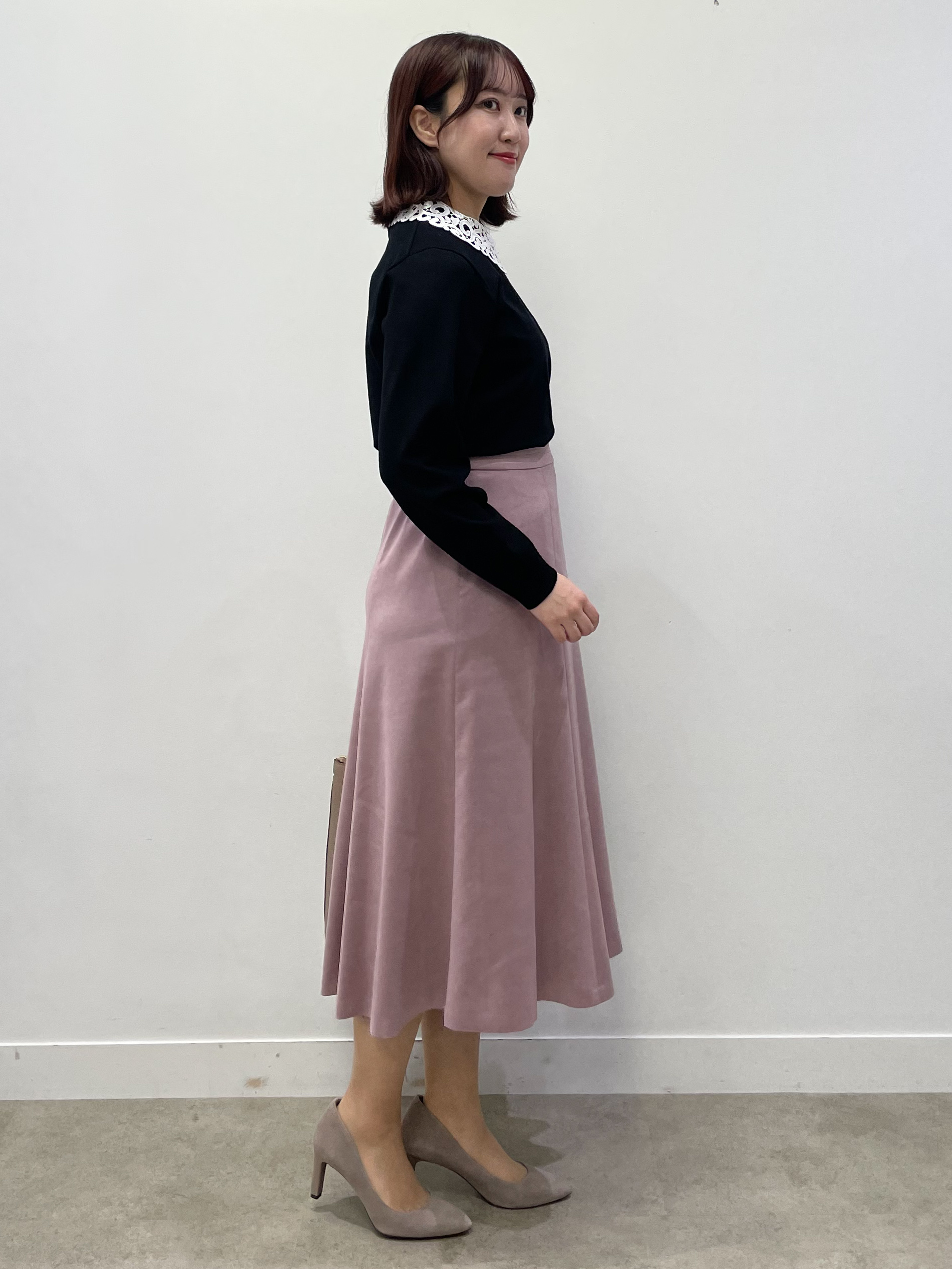 yukariさんの「Reflect｜【付け衿】レース衿付きストレッチニット」を使ったコーディネート