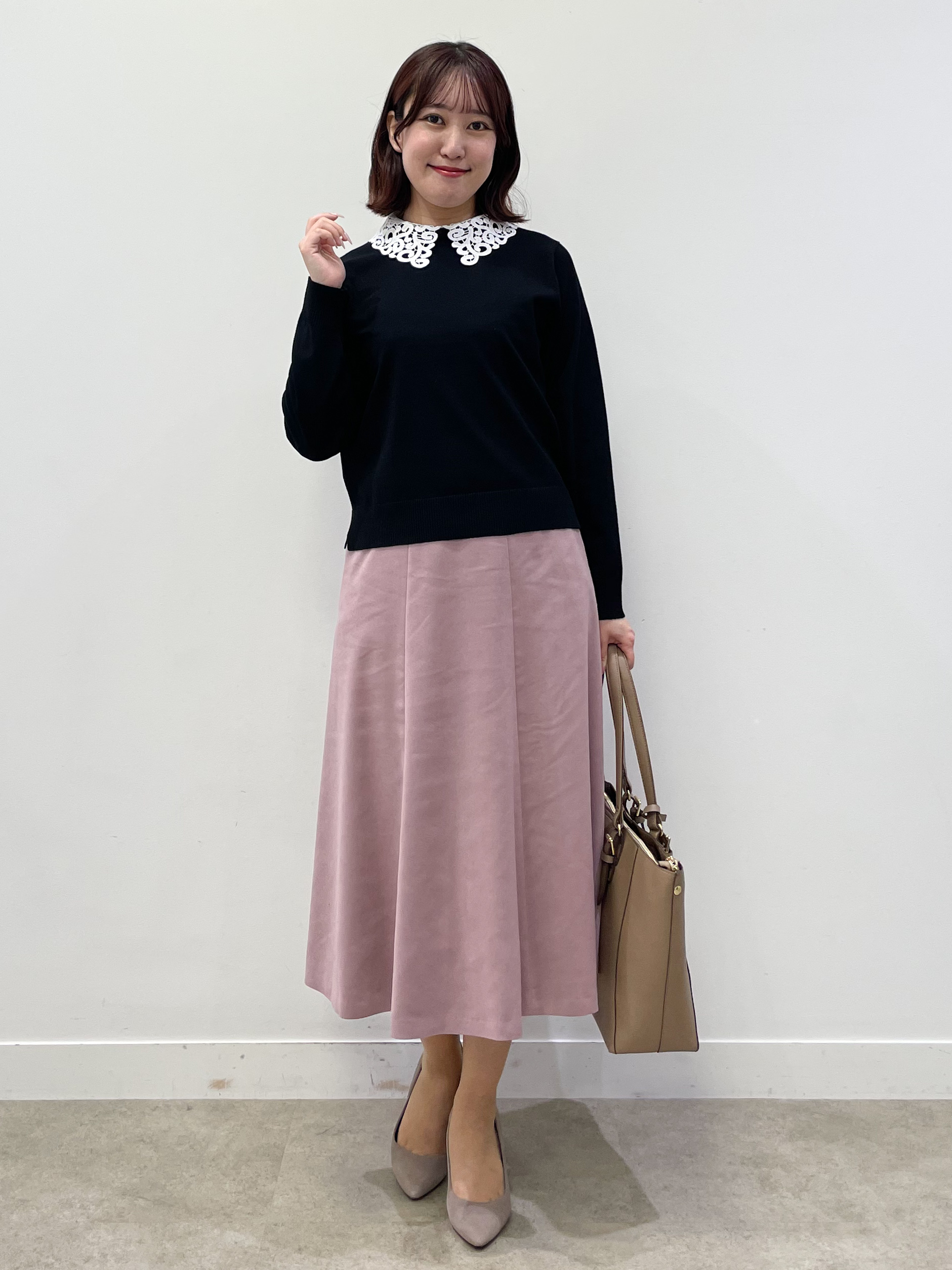 yukariさんの「Reflect｜【付け衿】レース衿付きストレッチニット」を使ったコーディネート