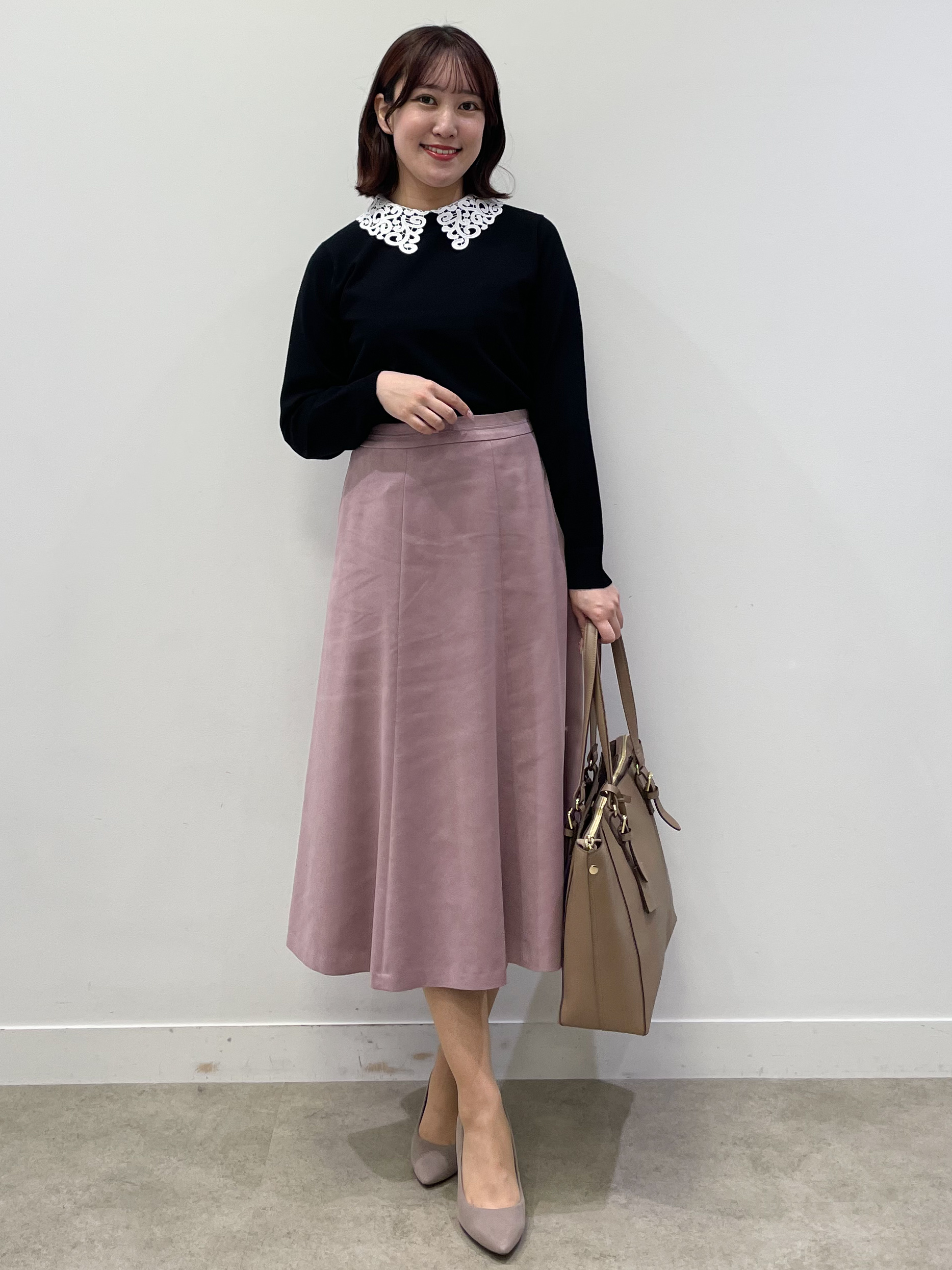 yukariさんの「Reflect｜【付け衿】レース衿付きストレッチニット」を使ったコーディネート