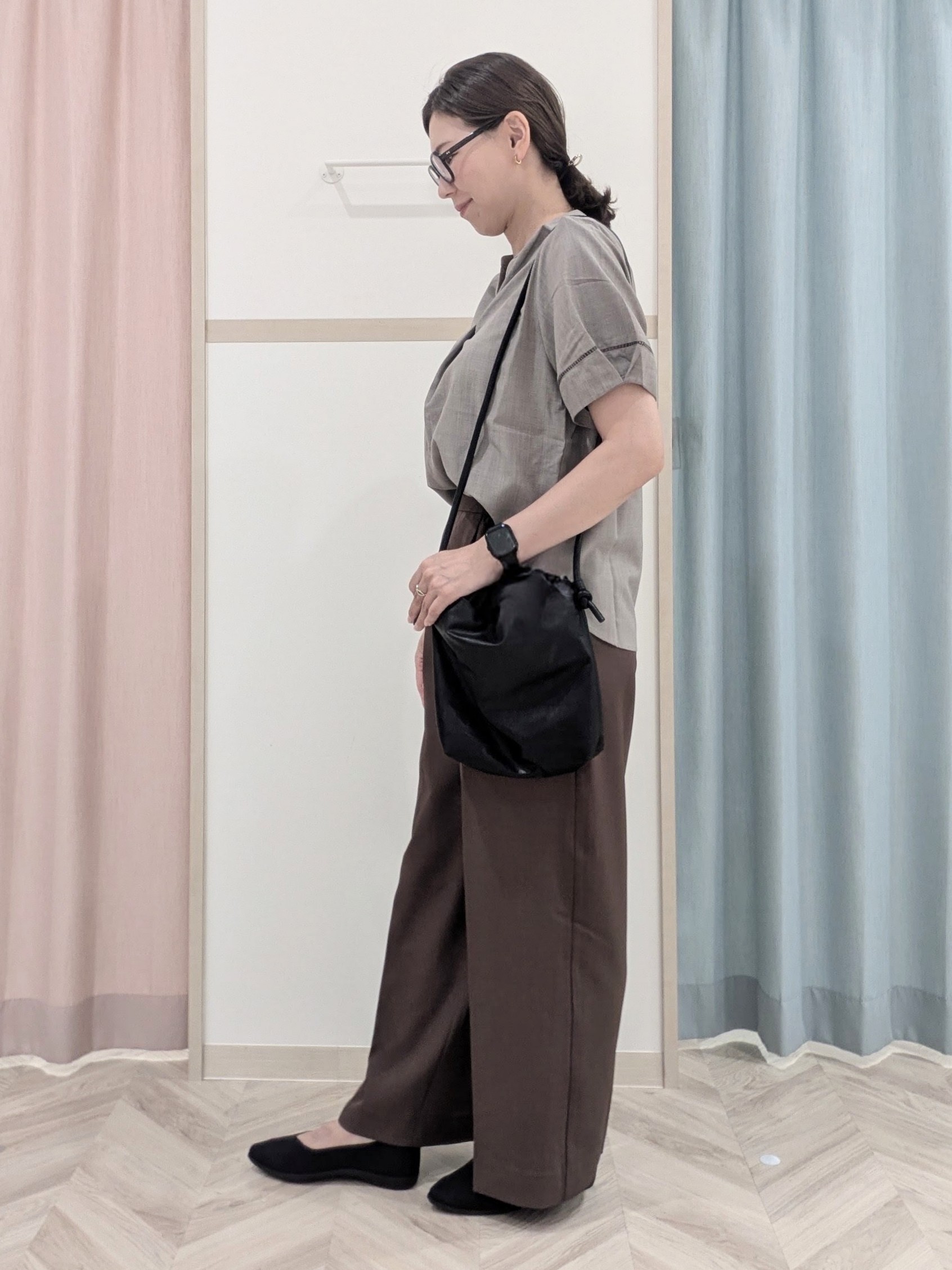 miyuさんの「SHOO･LA･RUE｜【洗濯後しわになりにくい/インせずきまる】シンプルだけど女性らしい 麻調スキッパーブラウス」を使ったコーディネート