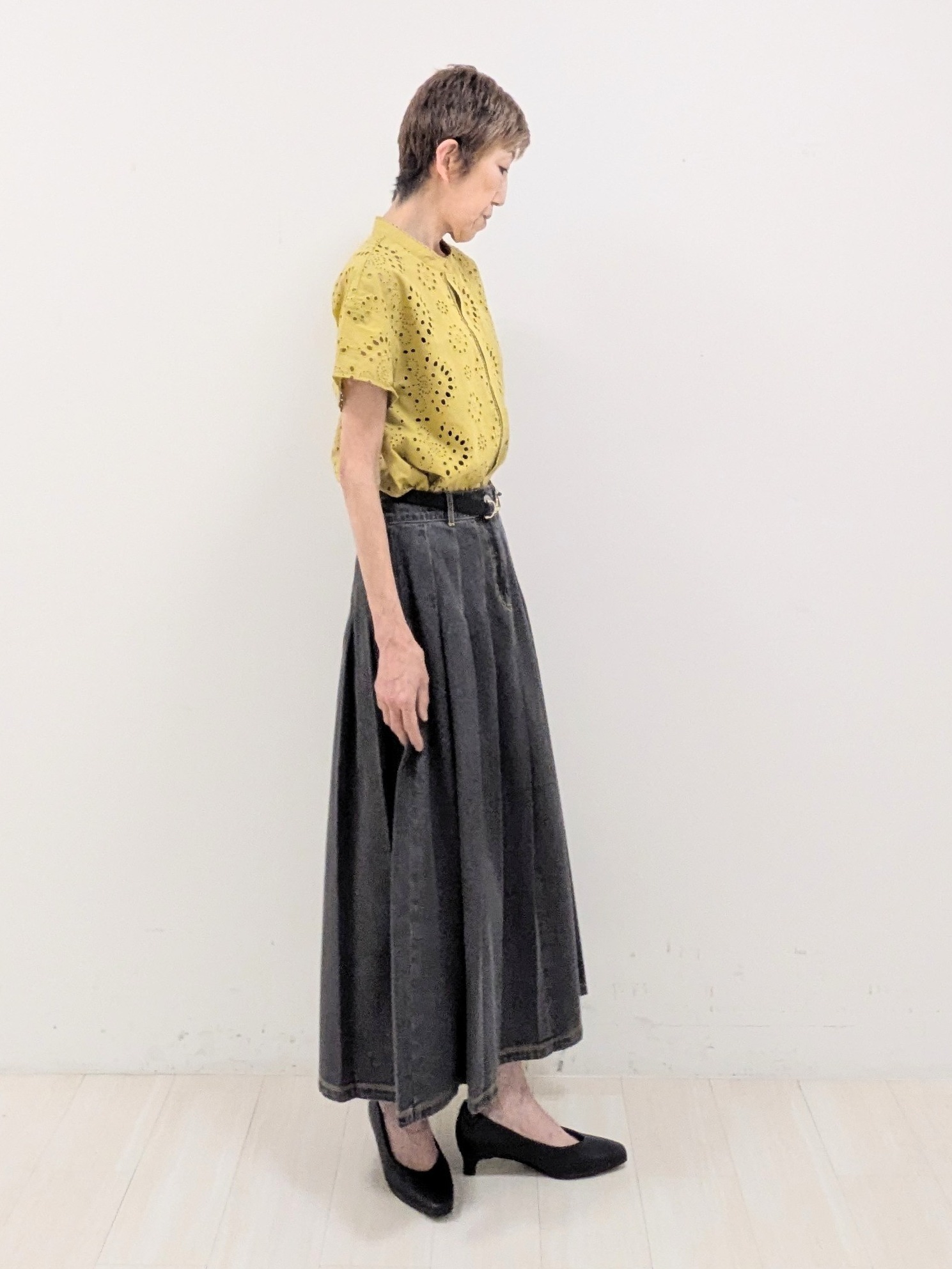 sachiさんの「Reflect｜【通勤◎】カットワーク刺繍レース シャツブラウス」を使ったコーディネート