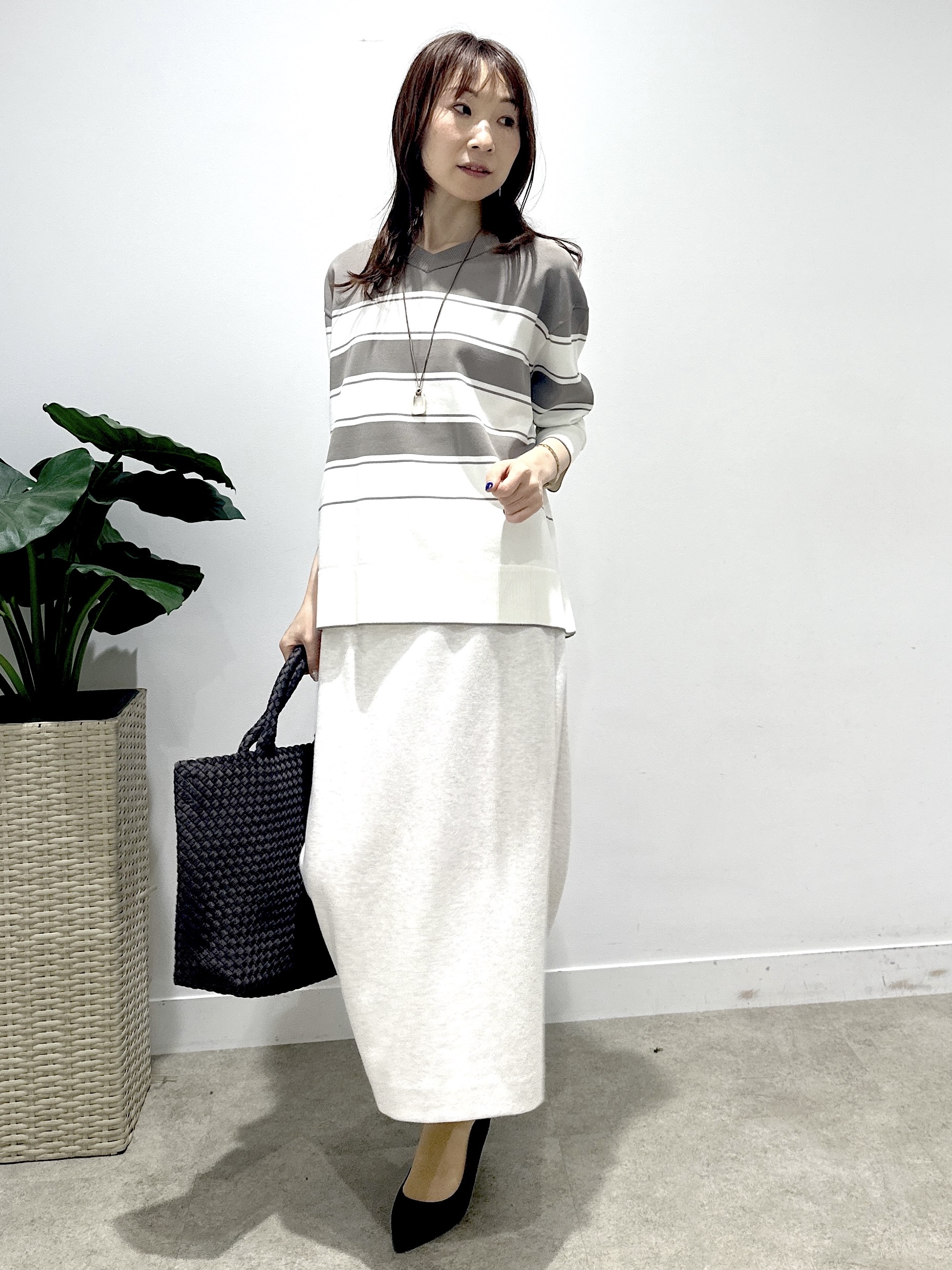 Miwaさんの「UNTITLED｜【撥水/軽量/薄中綿入り】スタンドカラーコート」を使ったコーディネート