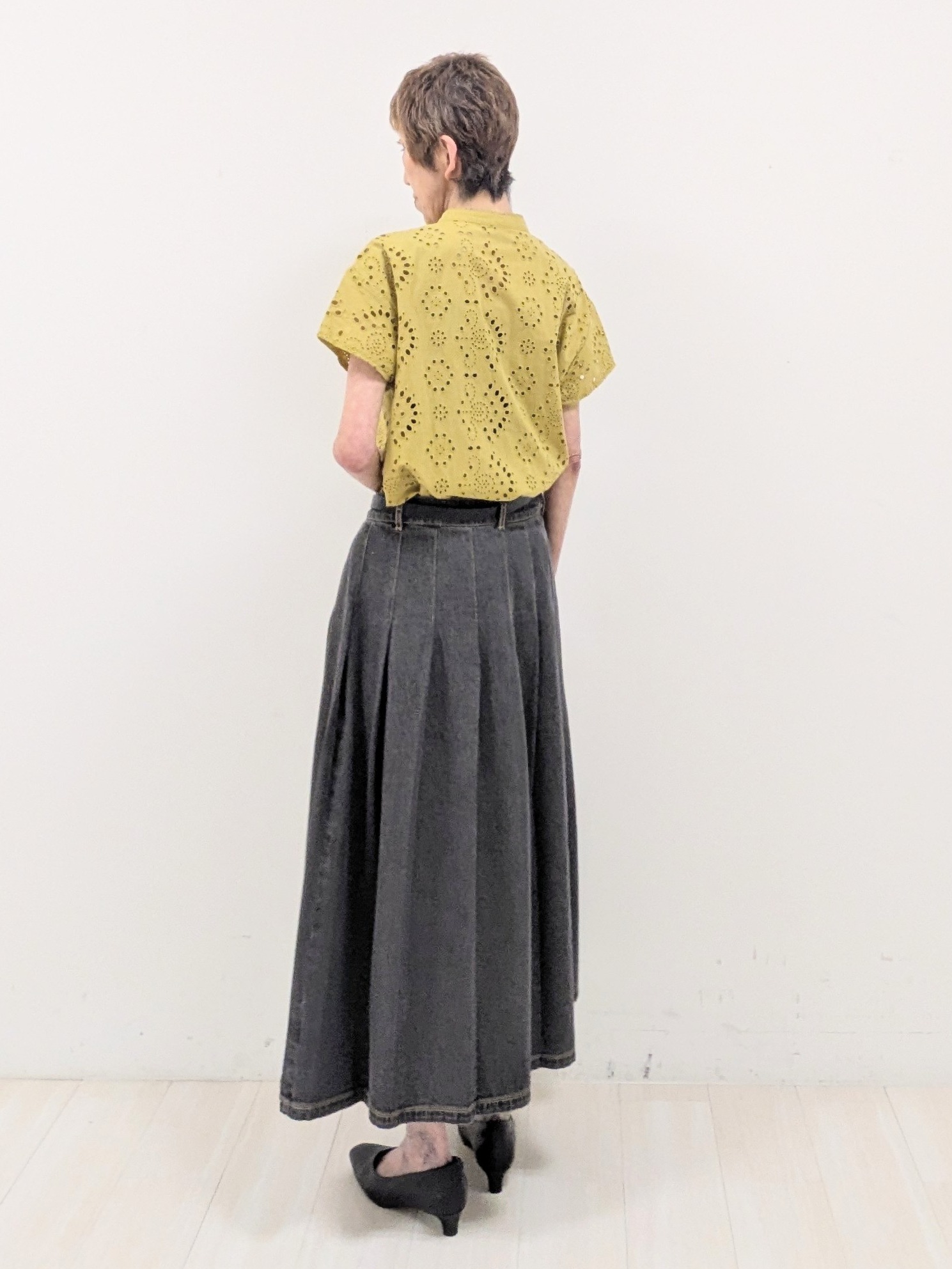 sachiさんの「Reflect｜【通勤◎】カットワーク刺繍レース シャツブラウス」を使ったコーディネート