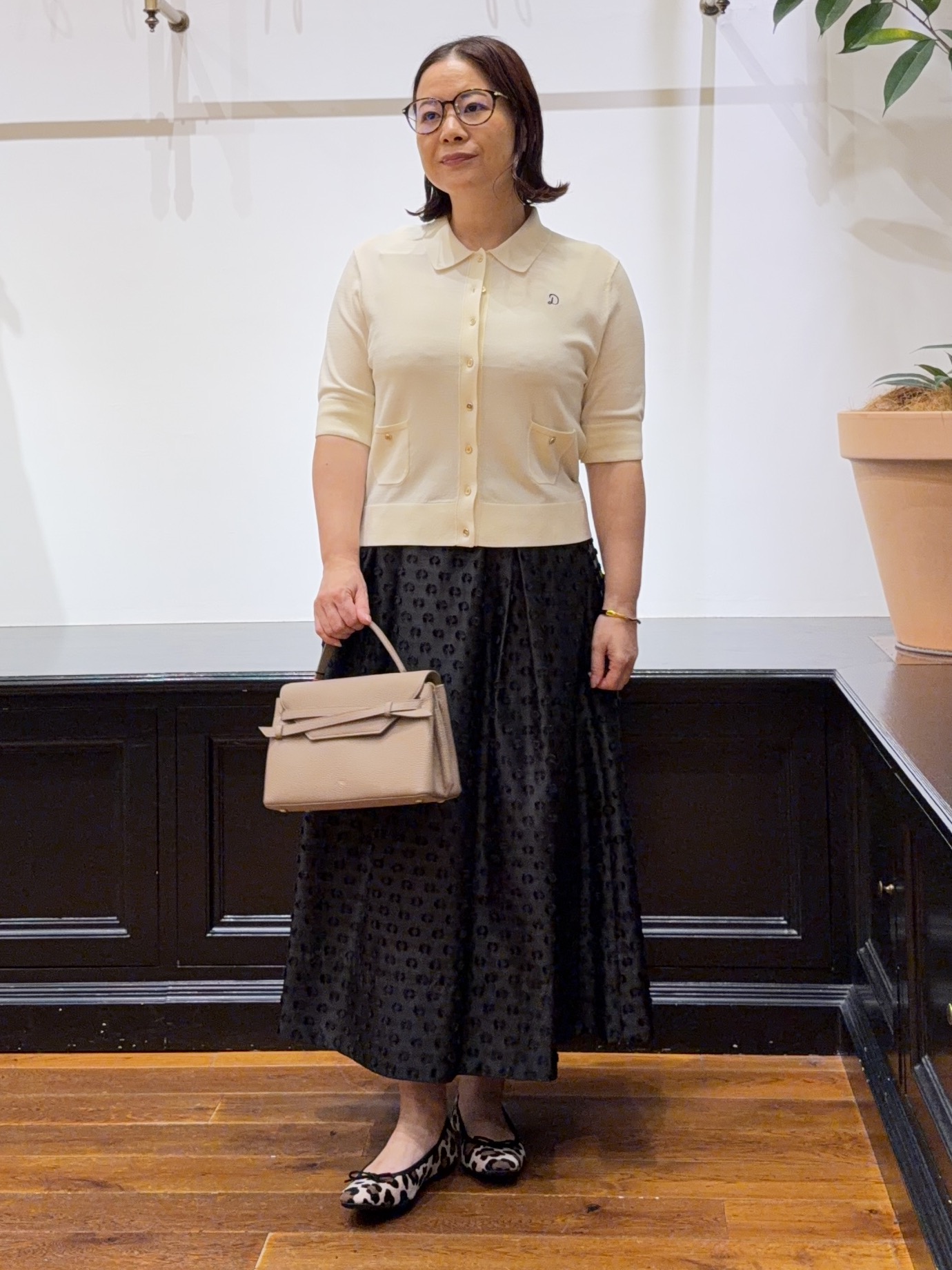 Asamiさんの「【接触冷感／UVカット】クールタッチ シャツカーディガン」を使ったコーディネート