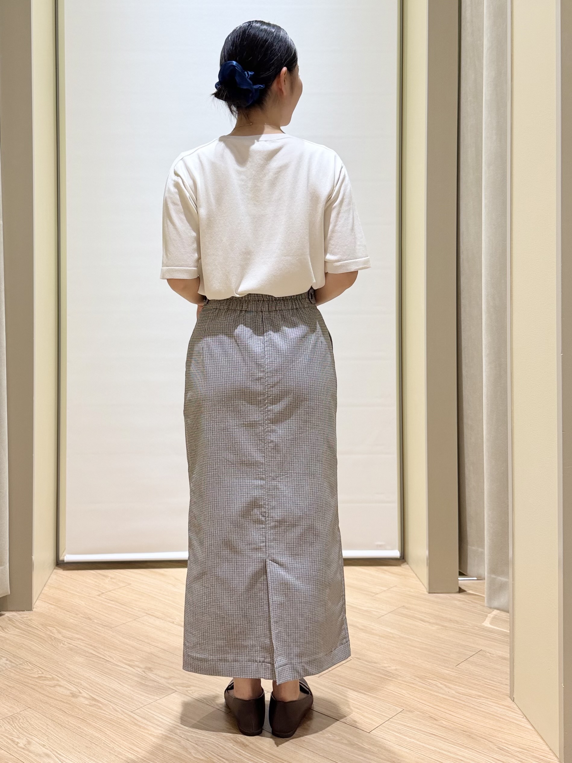 あんりさんの「grove｜【UVカット・洗濯機◎】Tシャツ感覚で着られるコットン混ニット」を使ったコーディネート