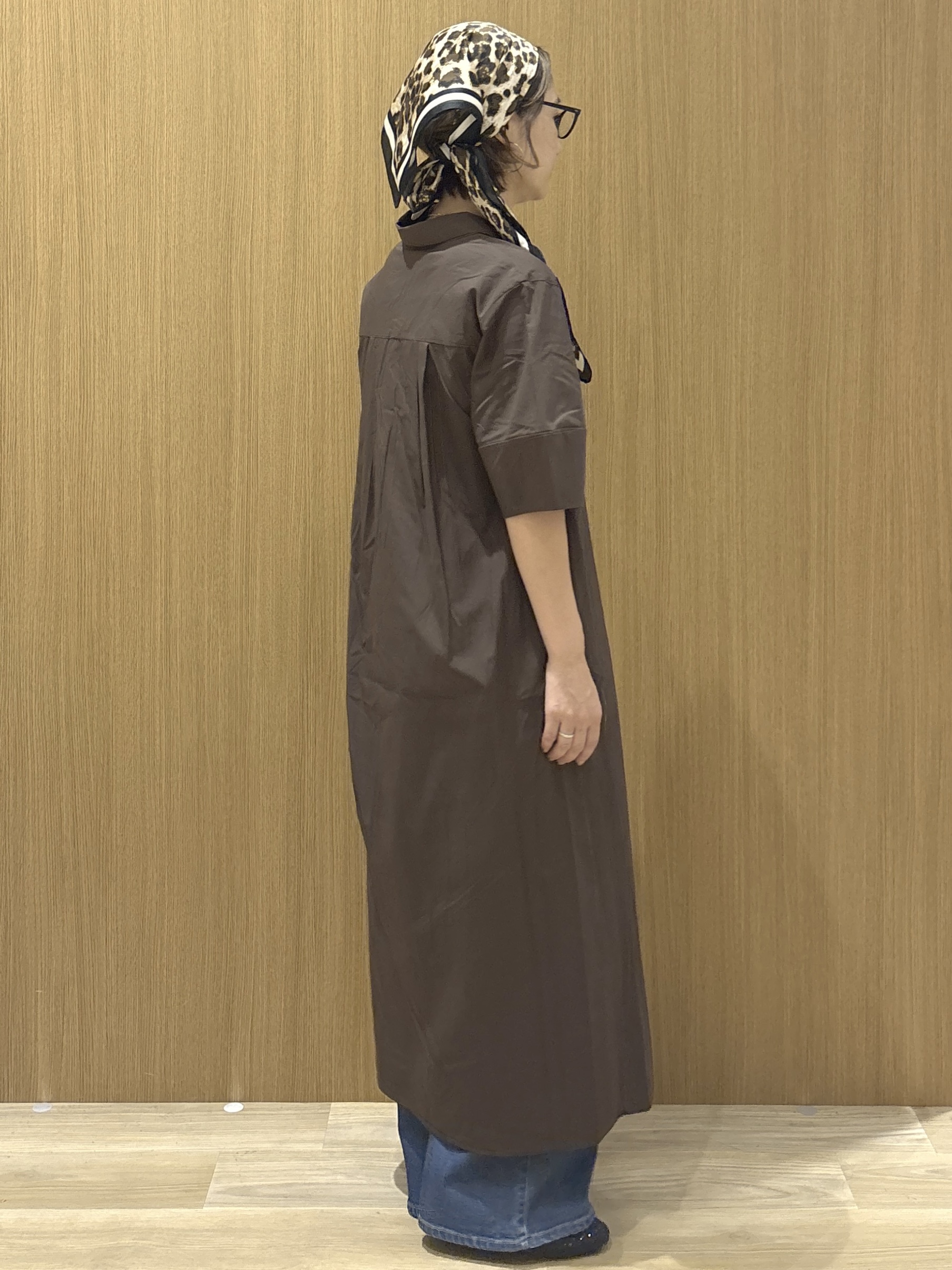 たけねぇさんの「OPAQUE.CLIP｜スキッパーシャツワンピース【洗濯機OK】」を使ったコーディネート