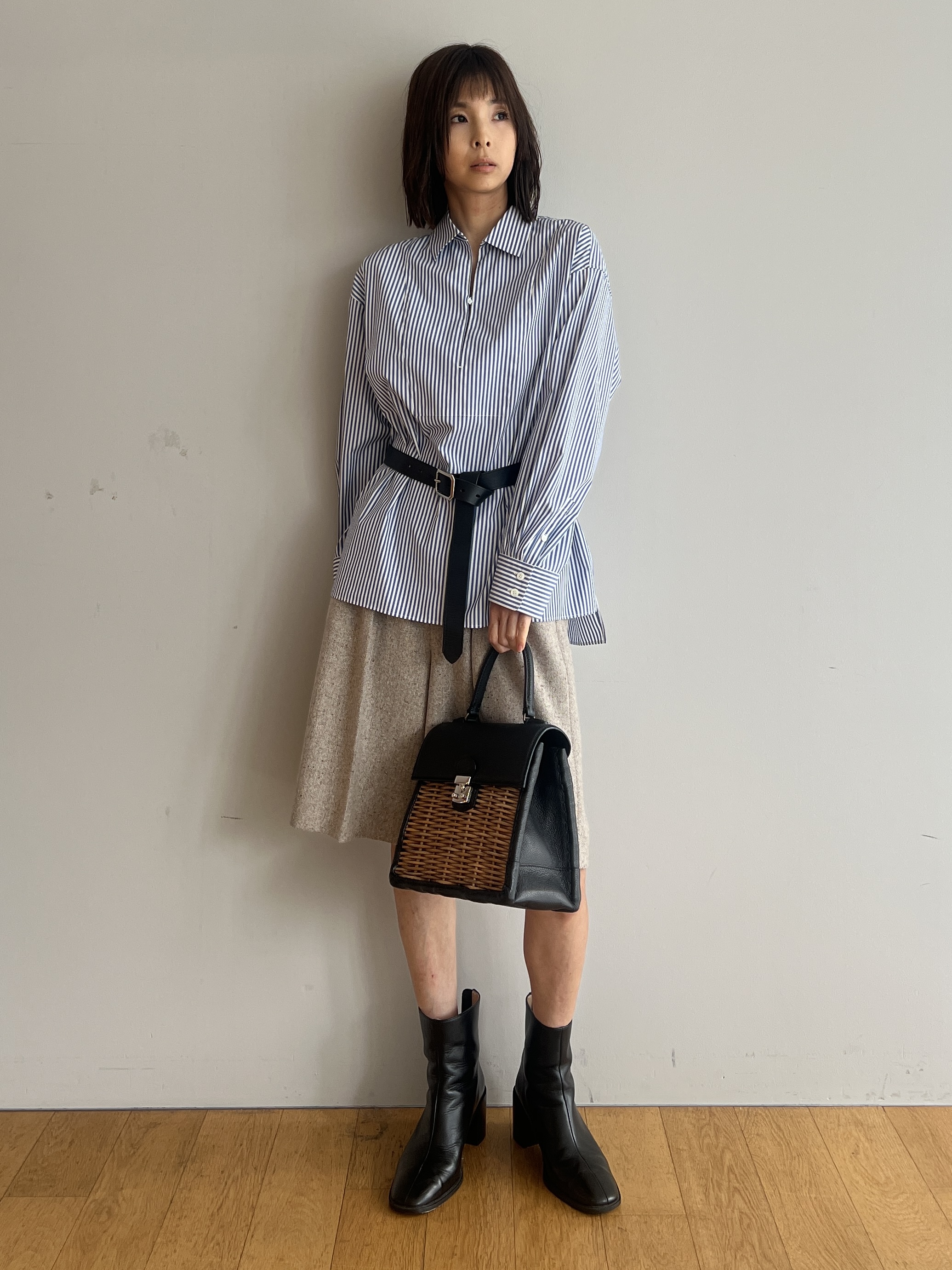 misaさんの「DRESSTERIOR｜【セットアップ可】ネップツイードバミューダパンツ」を使ったコーディネート